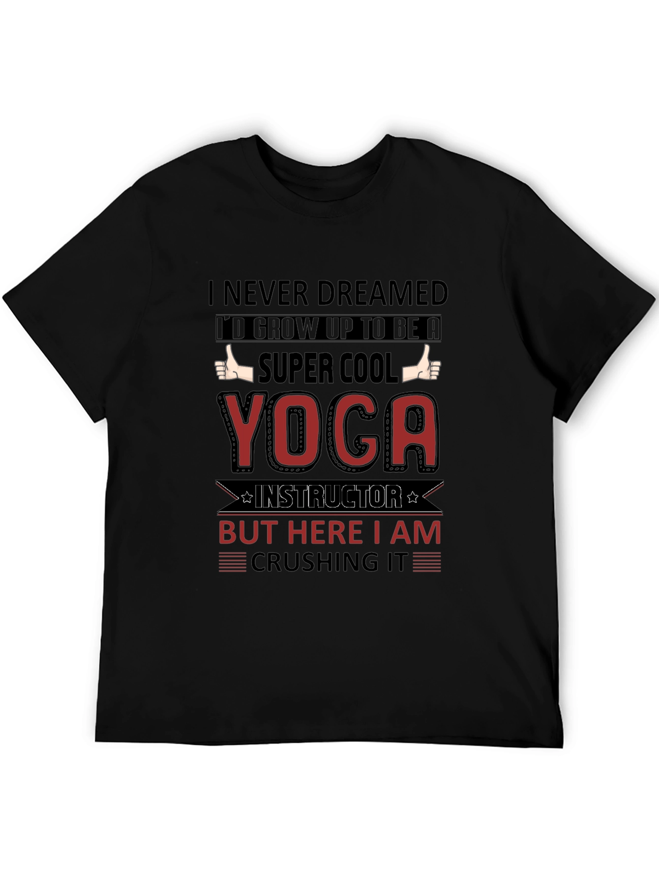 Black Super Cool Yoga Instructor T-Shirt view 5