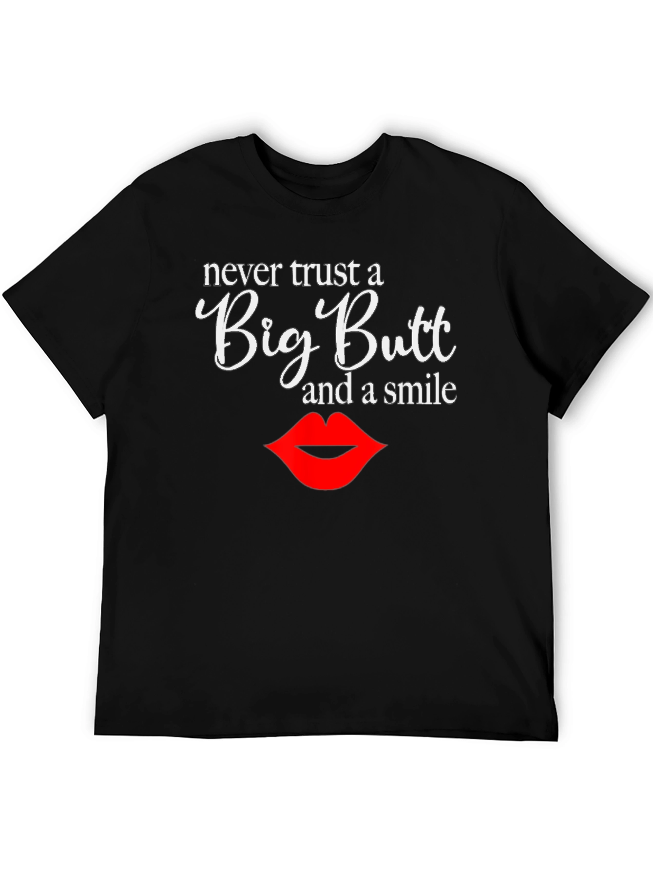 Black Big Butt Smile T-Shirt view 5