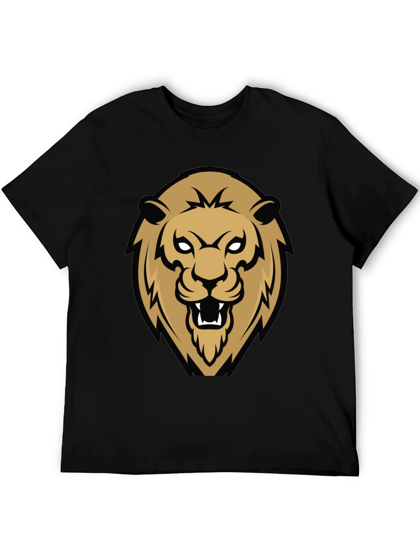 Black Lion Graphic Black T-Shirt view 5
