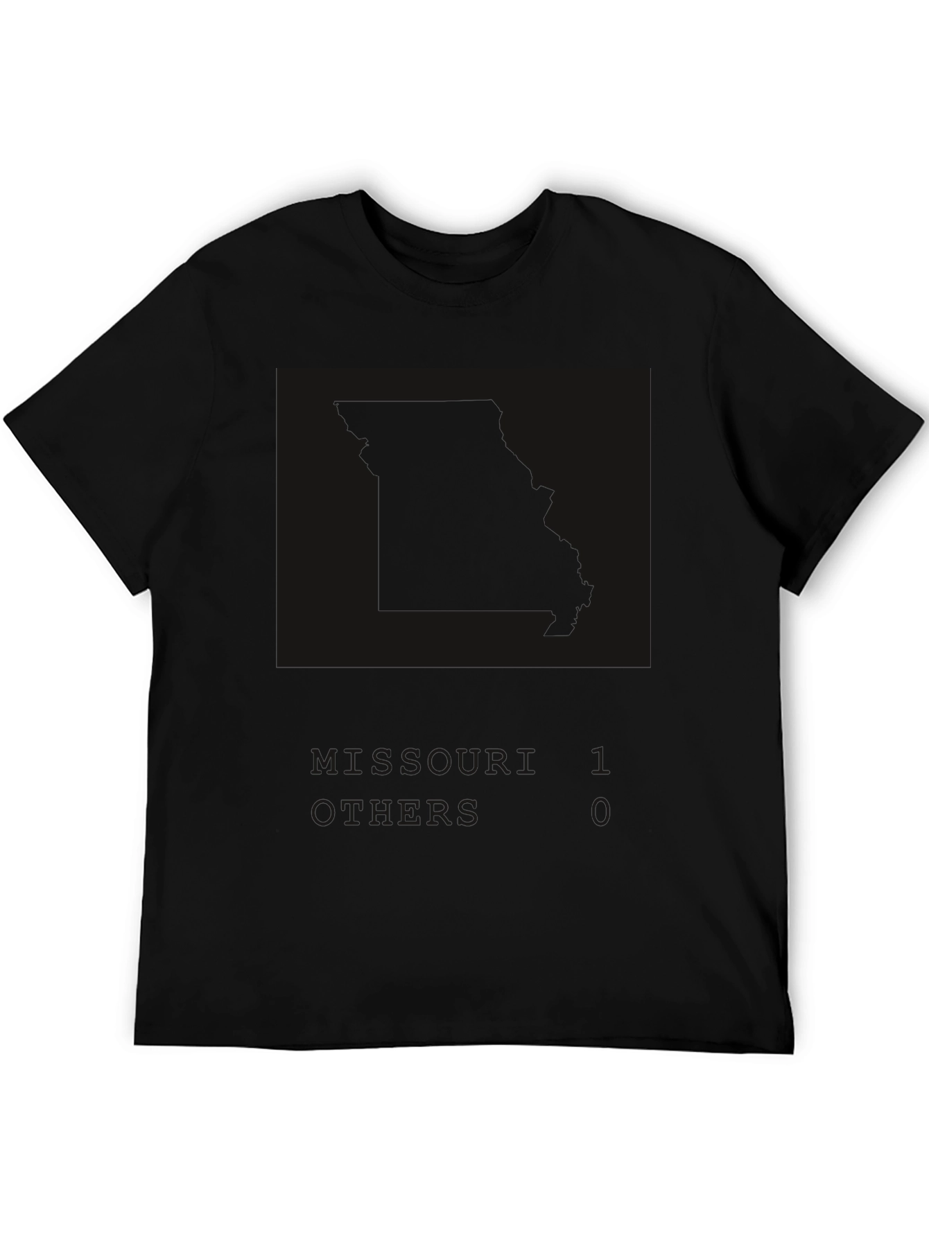 Black Men's Solid Black Graphic T-Shirt view 5