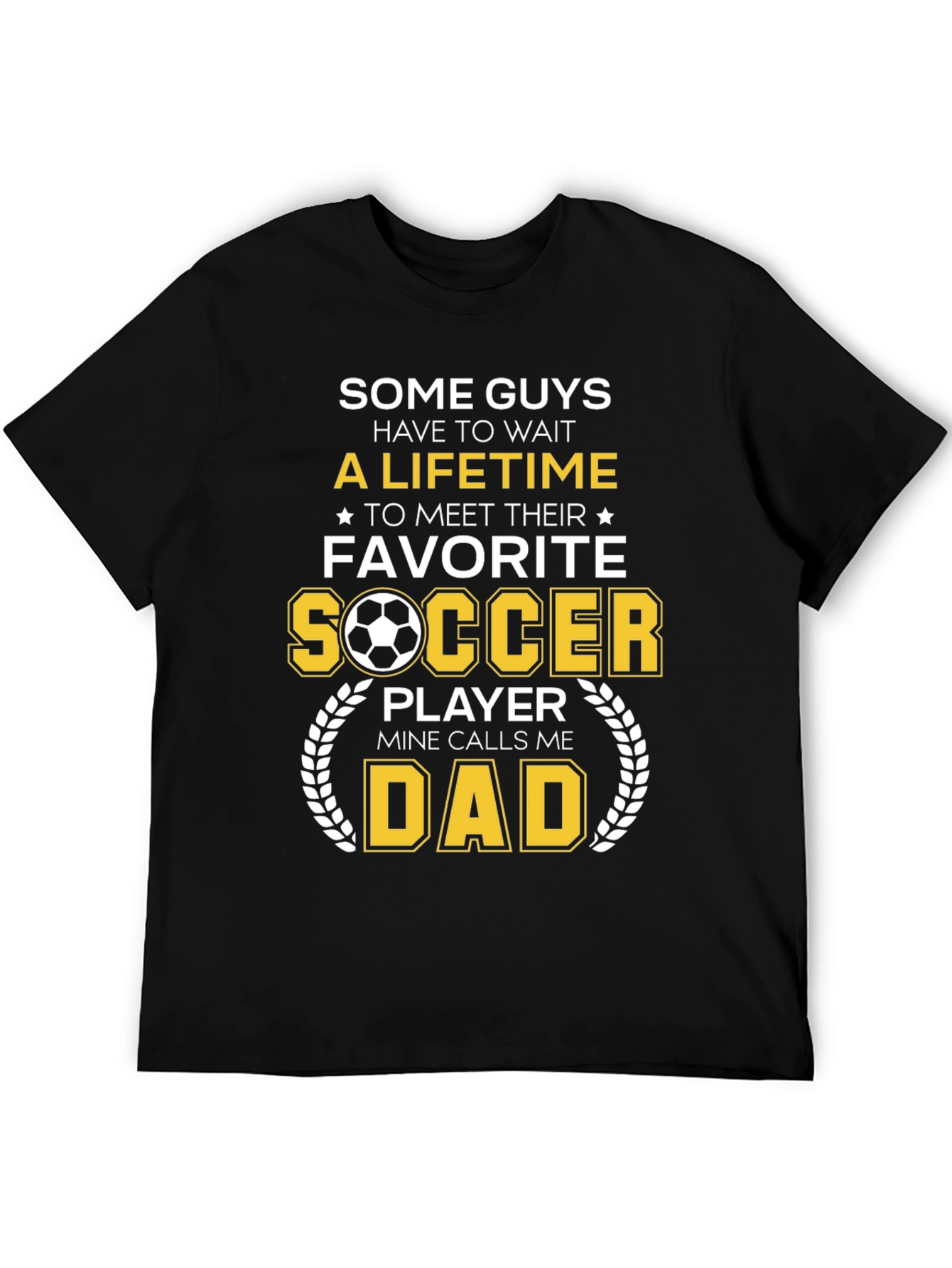 Black Soccer Dad Graphic Tee - Gift for Soccer Players view 5