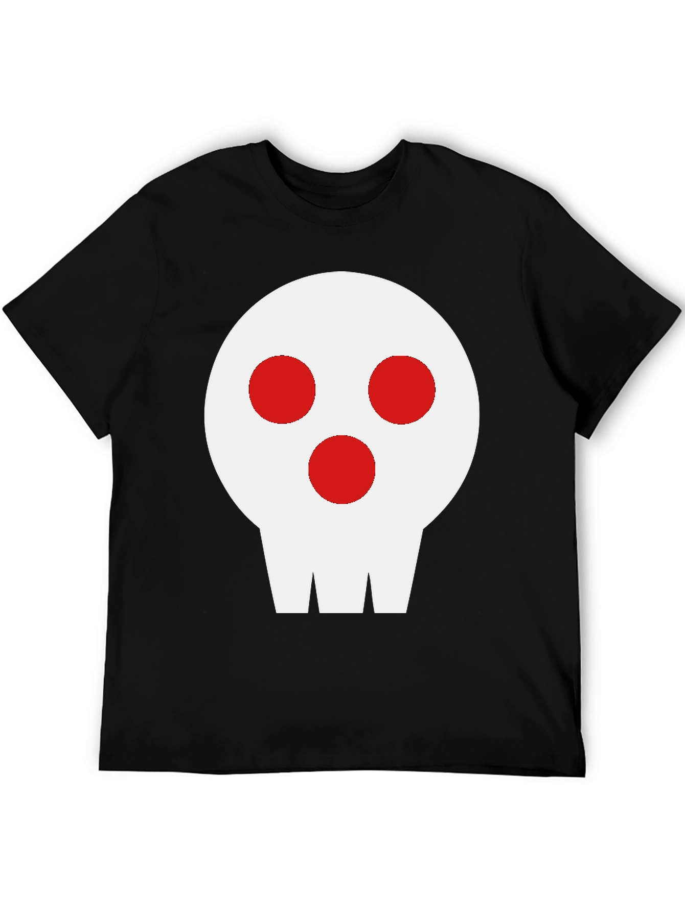 Black Skull Graphic Tee - Black Cotton Blend view 5
