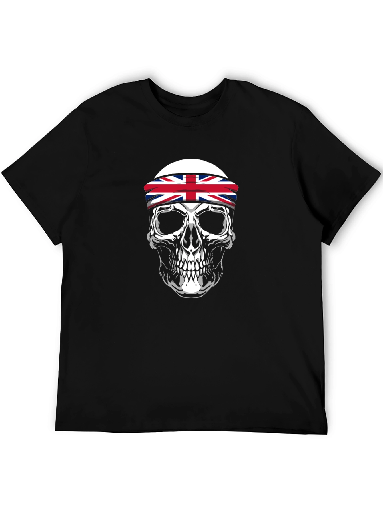 Skull UK Flag Headband Men's T-Shirt - 5