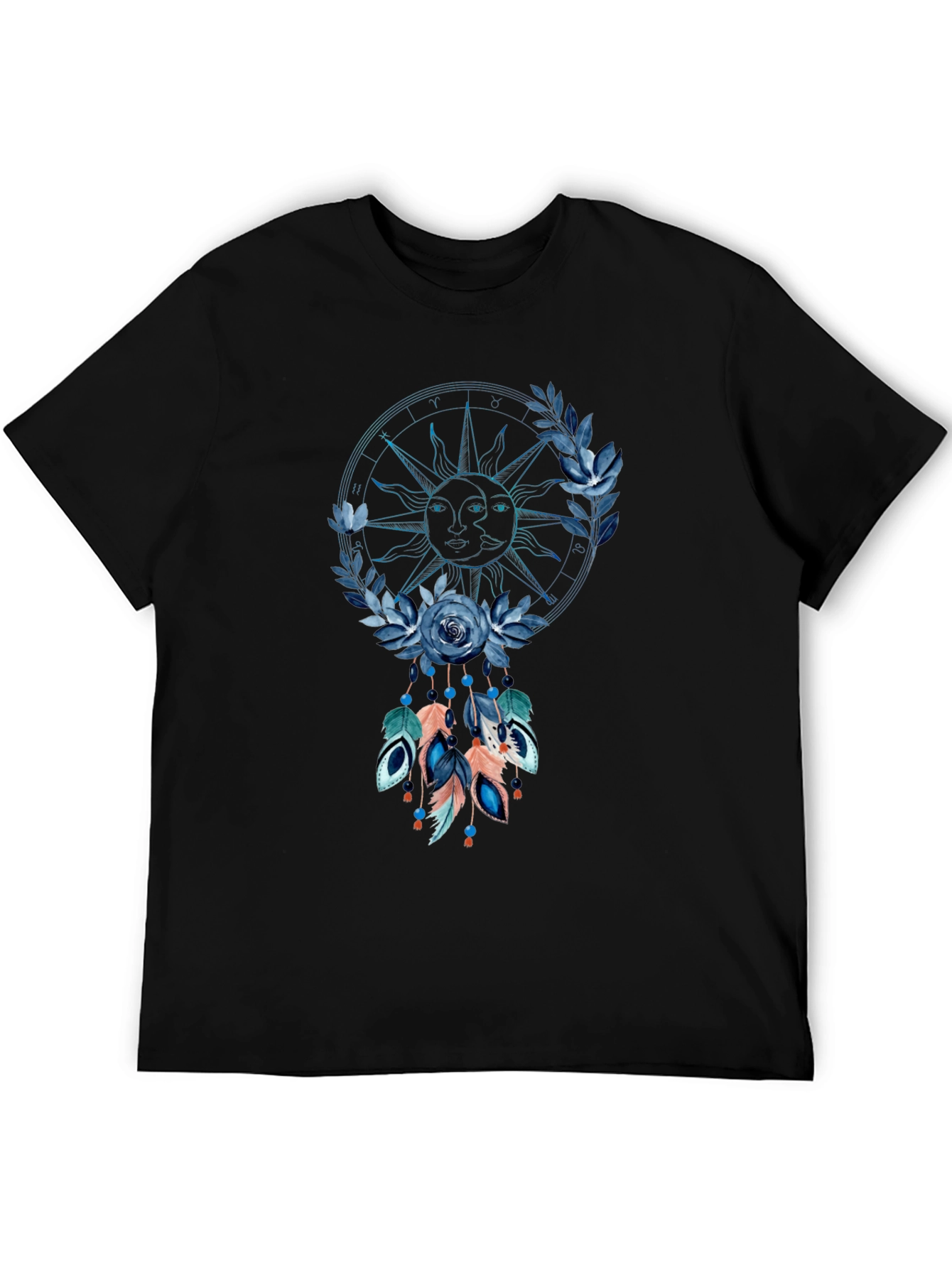 Black Celestial Dreamcatcher Graphic Tee - Unisex view 5