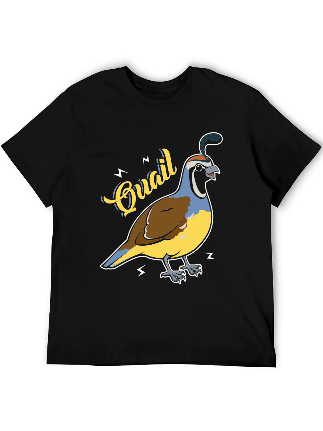 Black Quail Graphic T-Shirt - Bird Lover Tee view 5