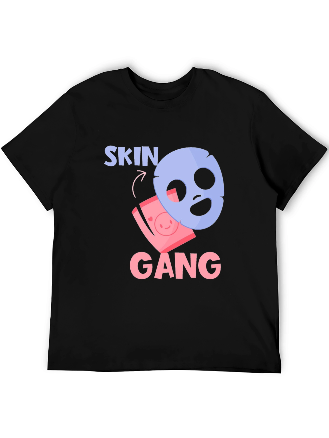 Black Skin Gang T-Shirt - Funny Beauty Mask Tee view 5