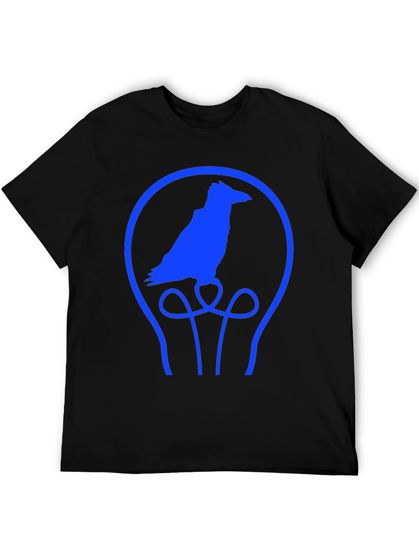Black Raven Lightbulb T-Shirt - Unique Graphic Tee view 5