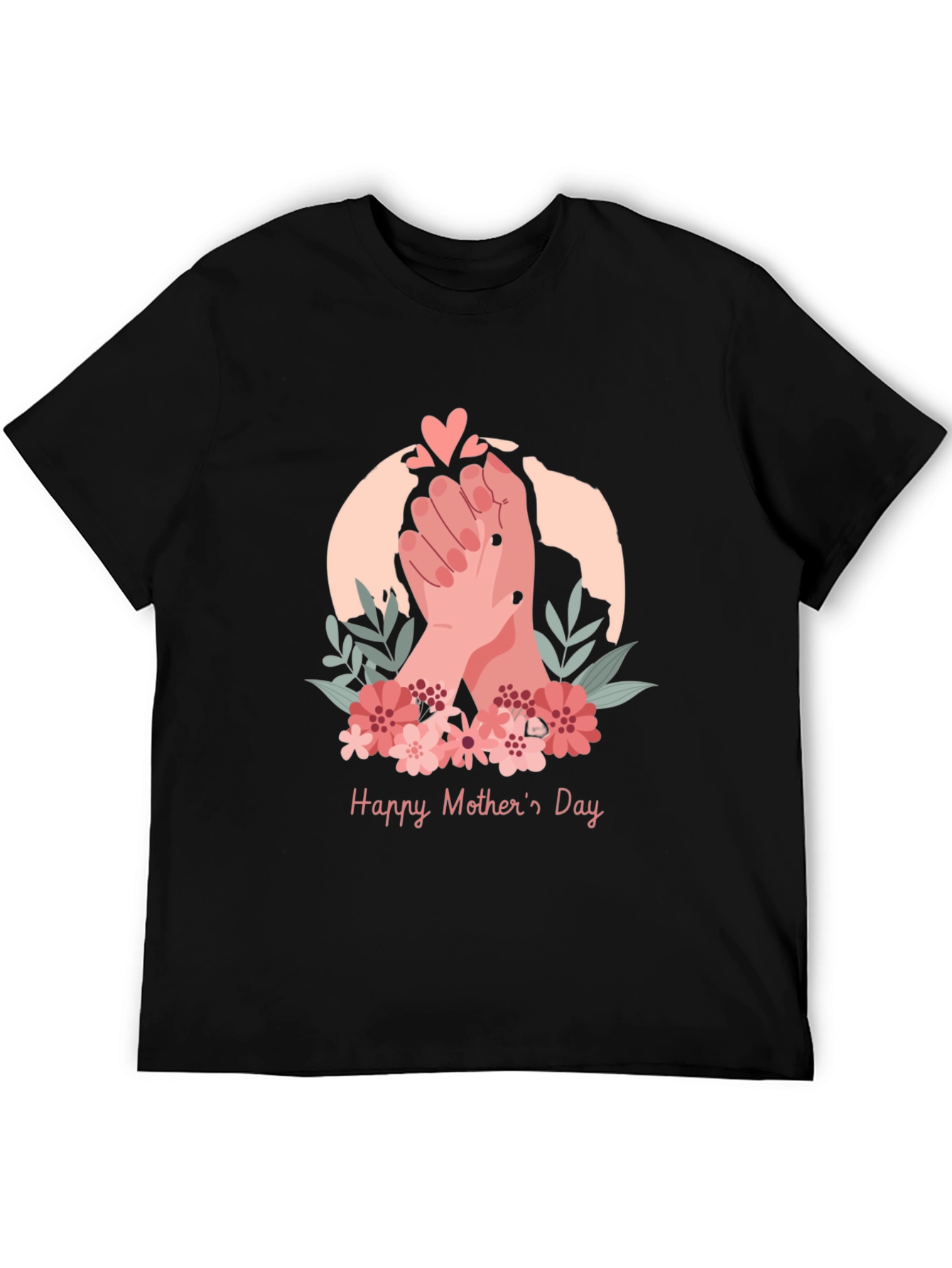 Black Happy Mother's Day T-shirt view 5
