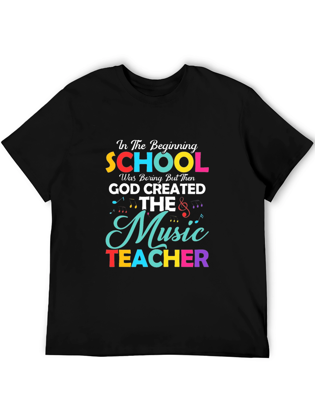 Black Music Teacher T-Shirt - School Inspiration view 5