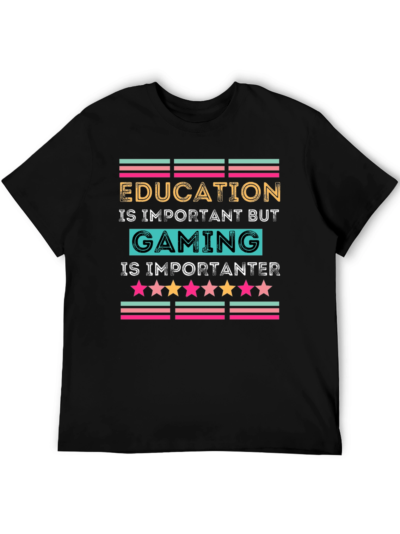 Black Gaming is Importanter T-Shirt view 5