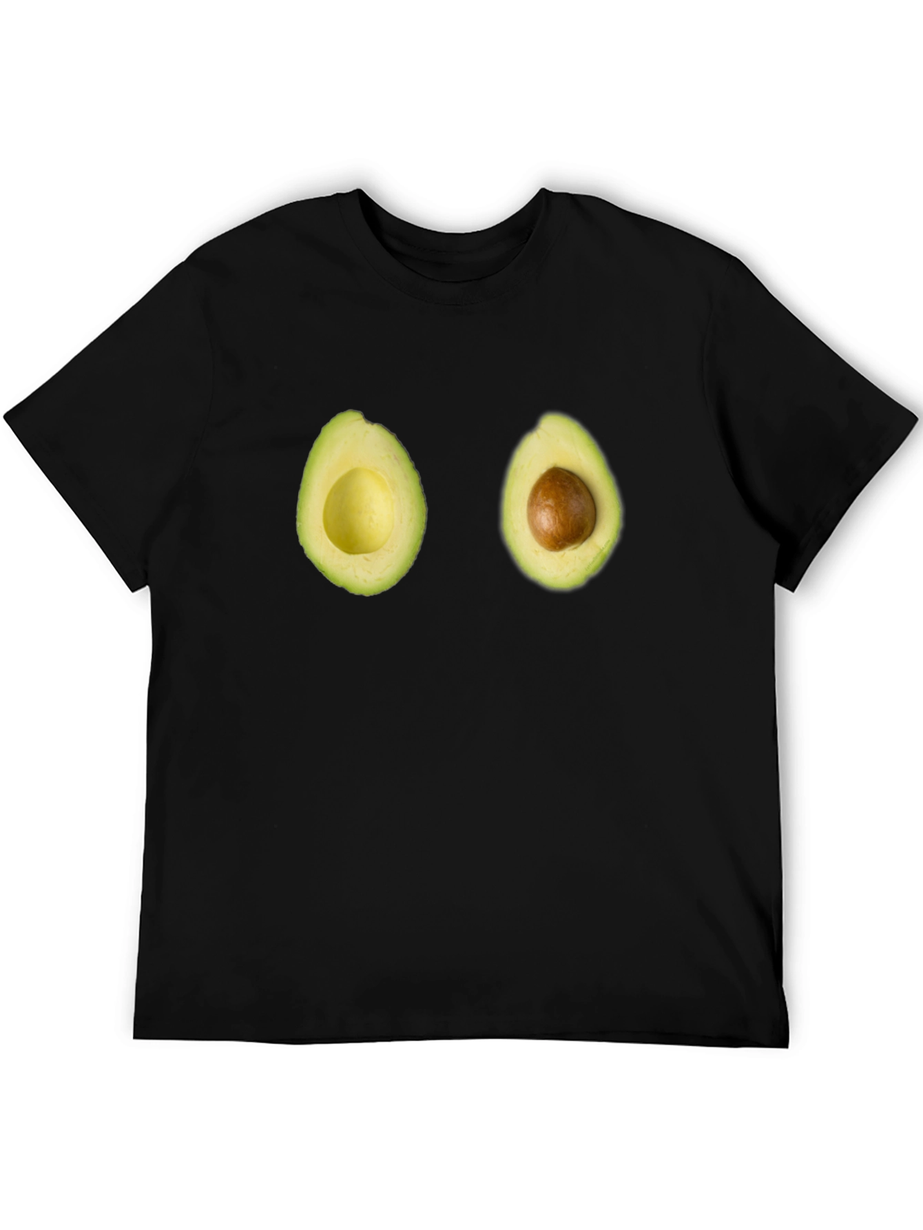Black Avocado Halves Graphic Tee - Fun & Unique Design view 5