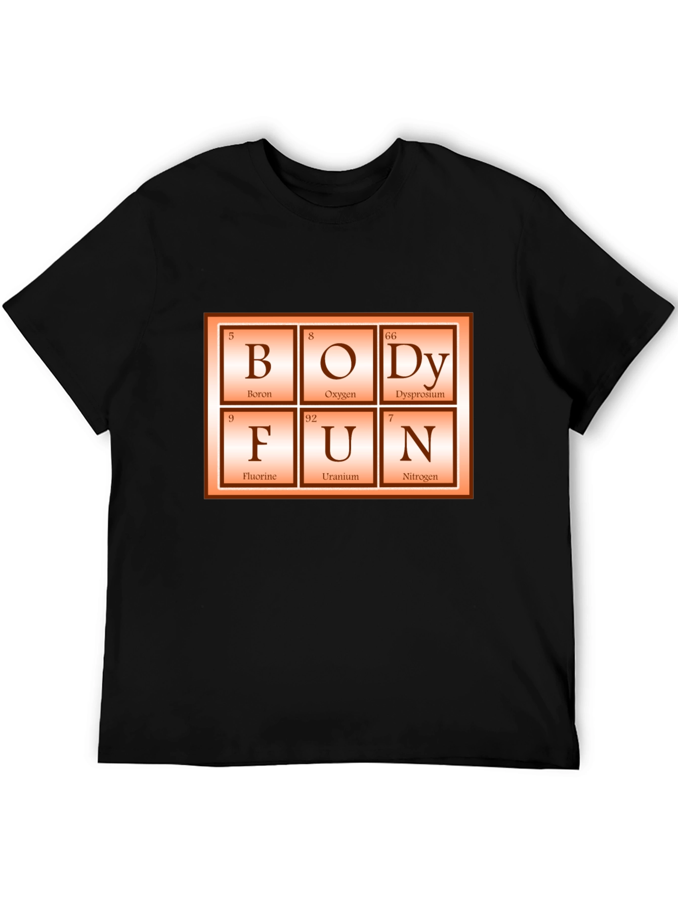 Black Periodic Table "Body Fun" Graphic Tee view 5