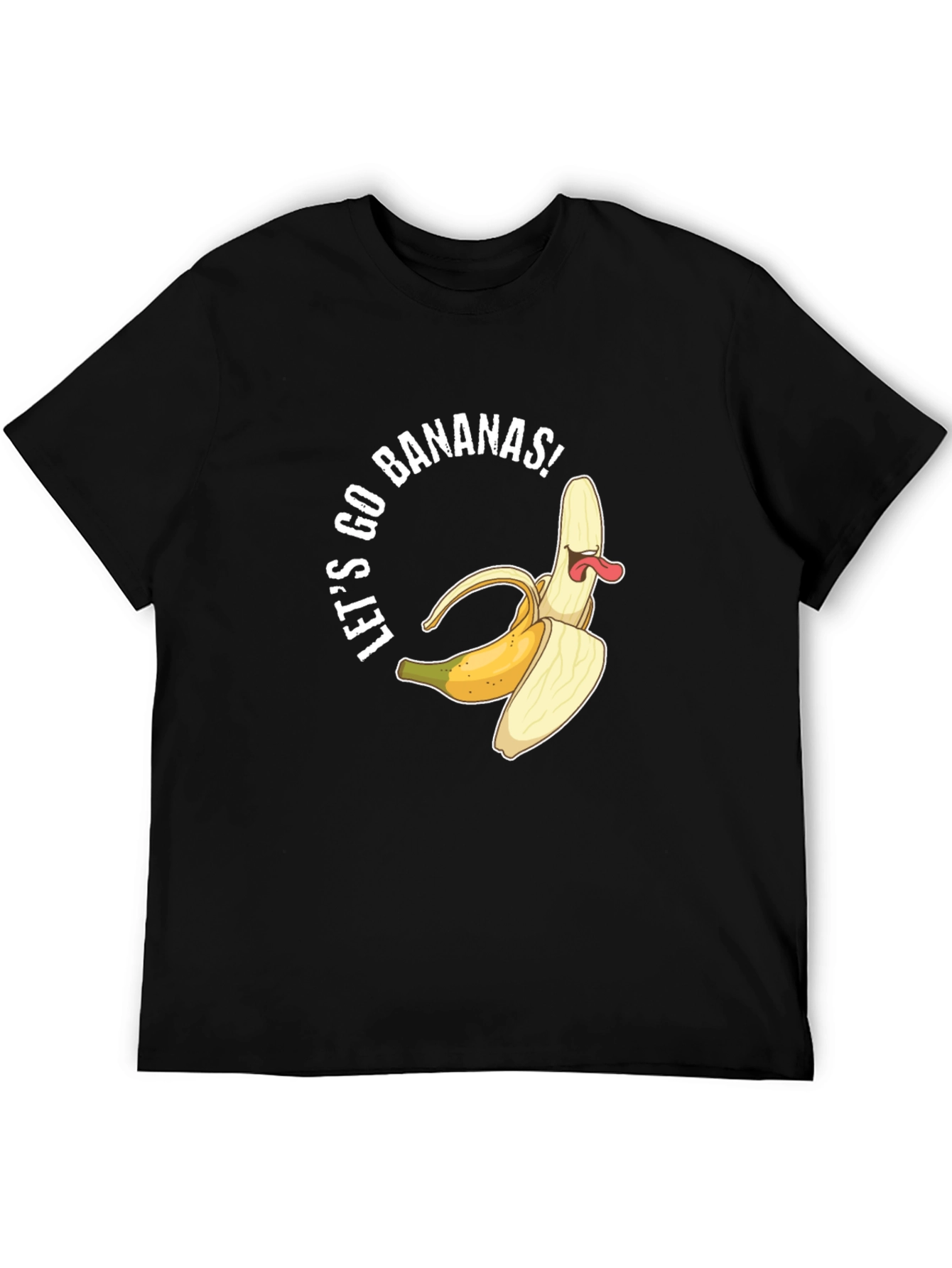 Black Let's Go Bananas Black Graphic Tee view 5