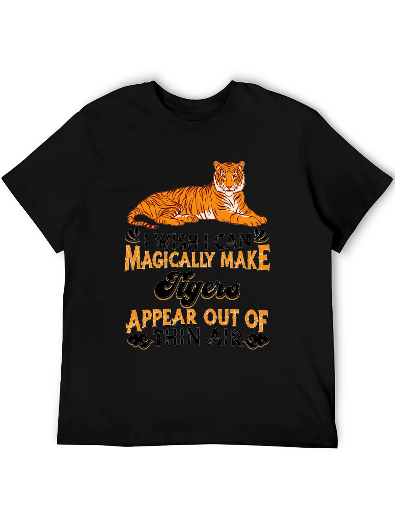 Black Magical Tiger Graphic Tee view 5