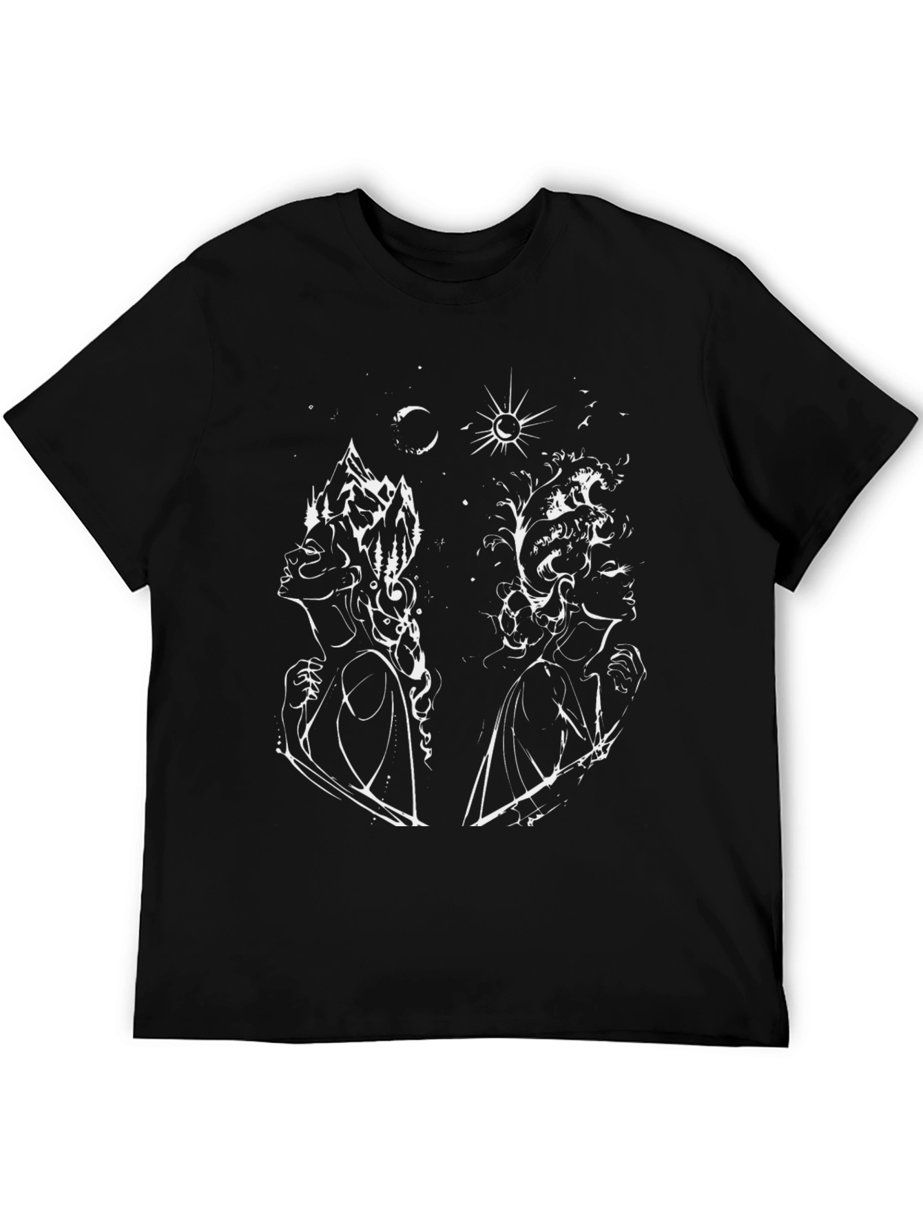 Black Sun & Moon Woman Graphic Tee view 5