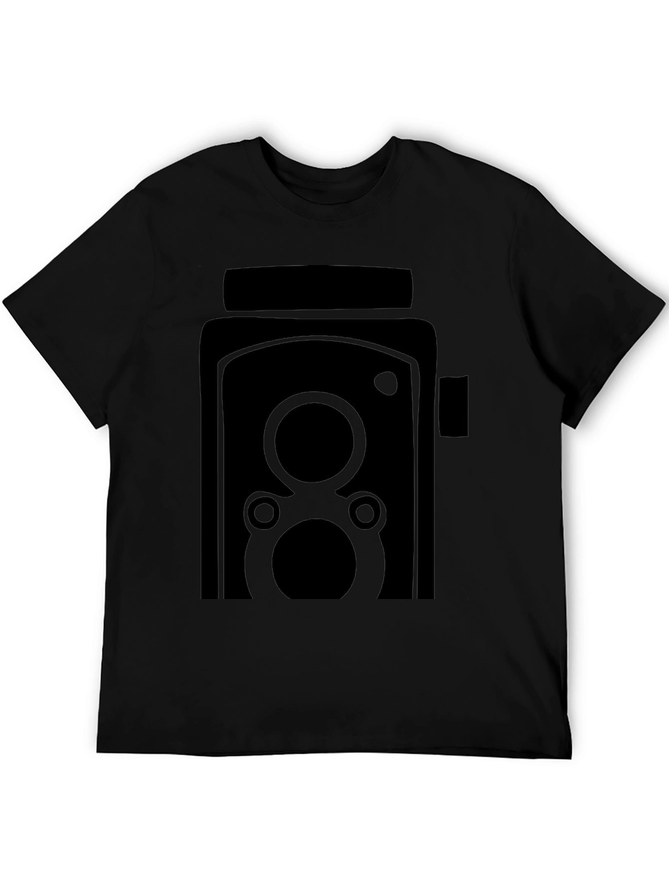 Black Vintage Camera Graphic Tee - Classic Style view 5