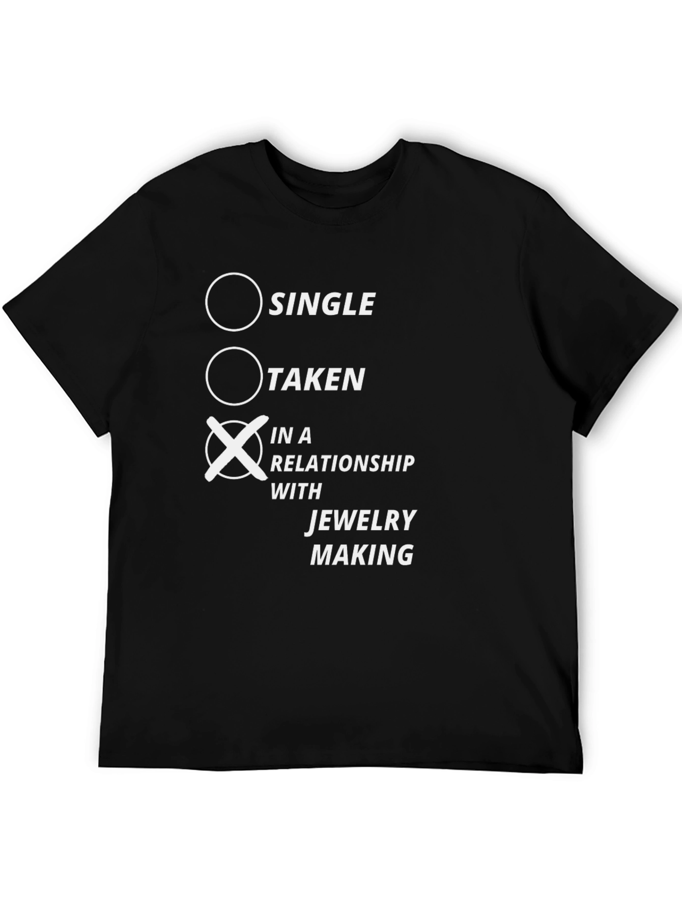 Black Jewelry Making Relationship T-Shirt - Black view 5