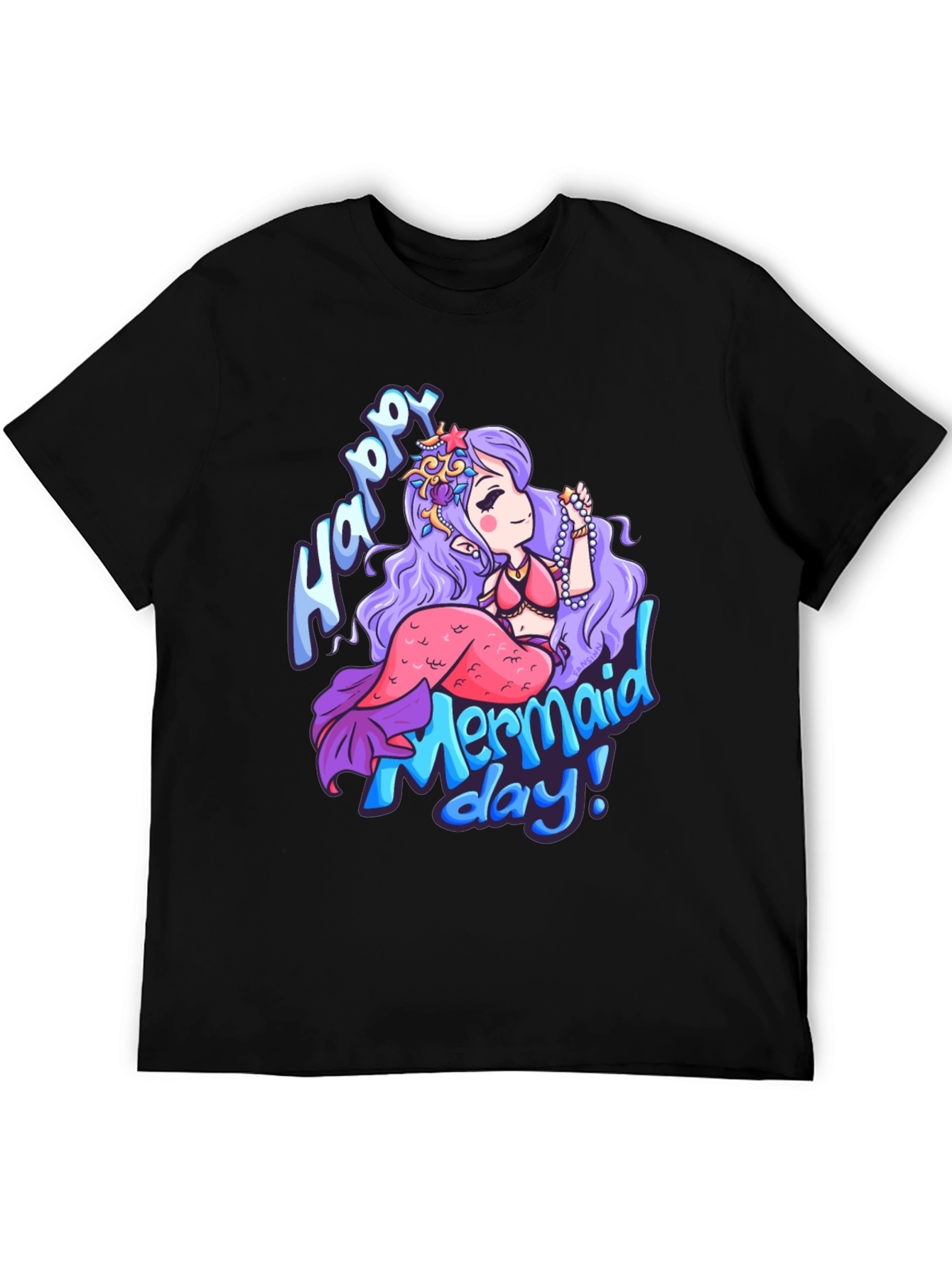 Happy Mermaid Day T-Shirt - Unique Graphic Tee - 5