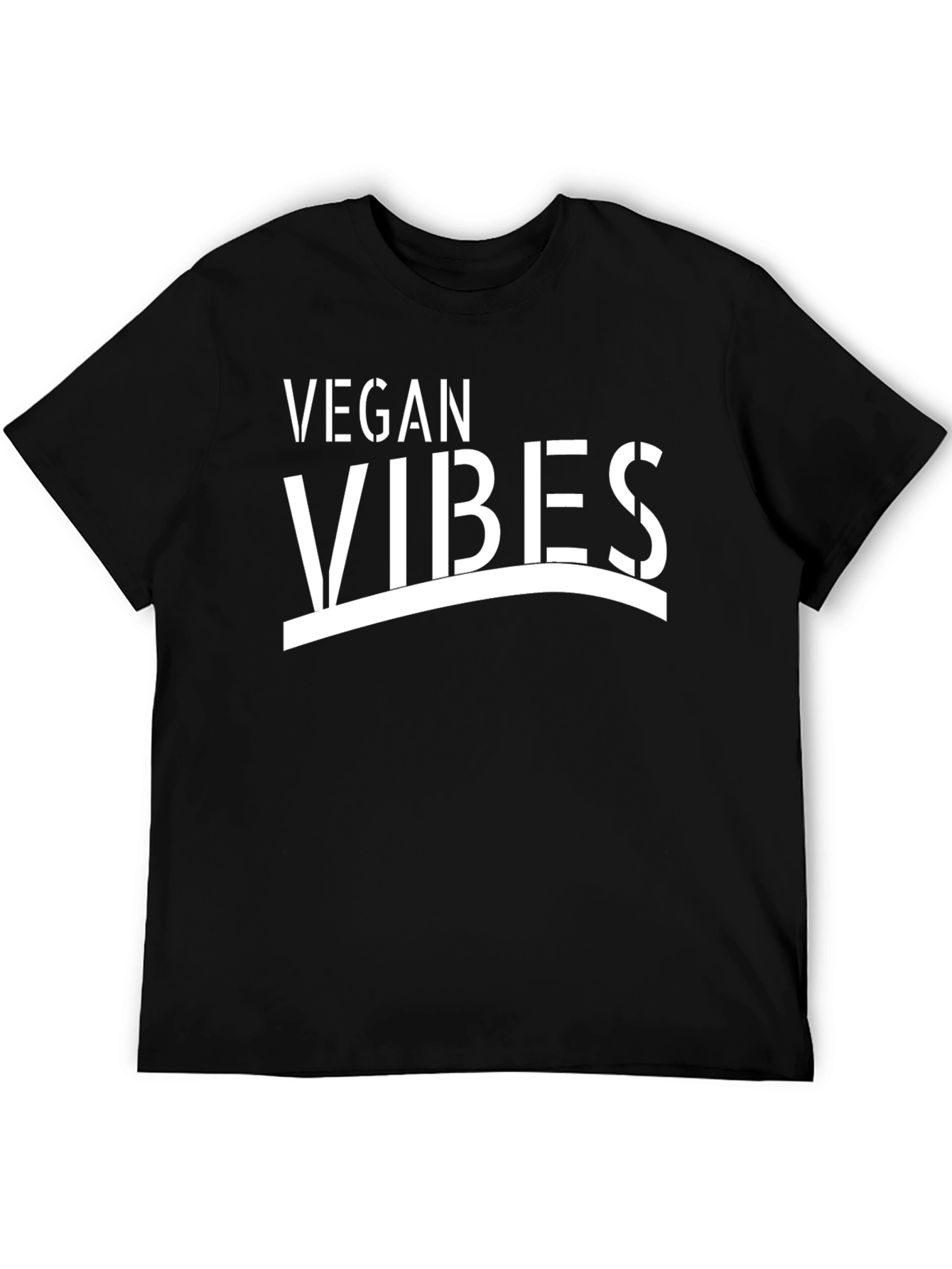 Vegan Vibes Graphic Tee - Black Unisex T-Shirt - 5