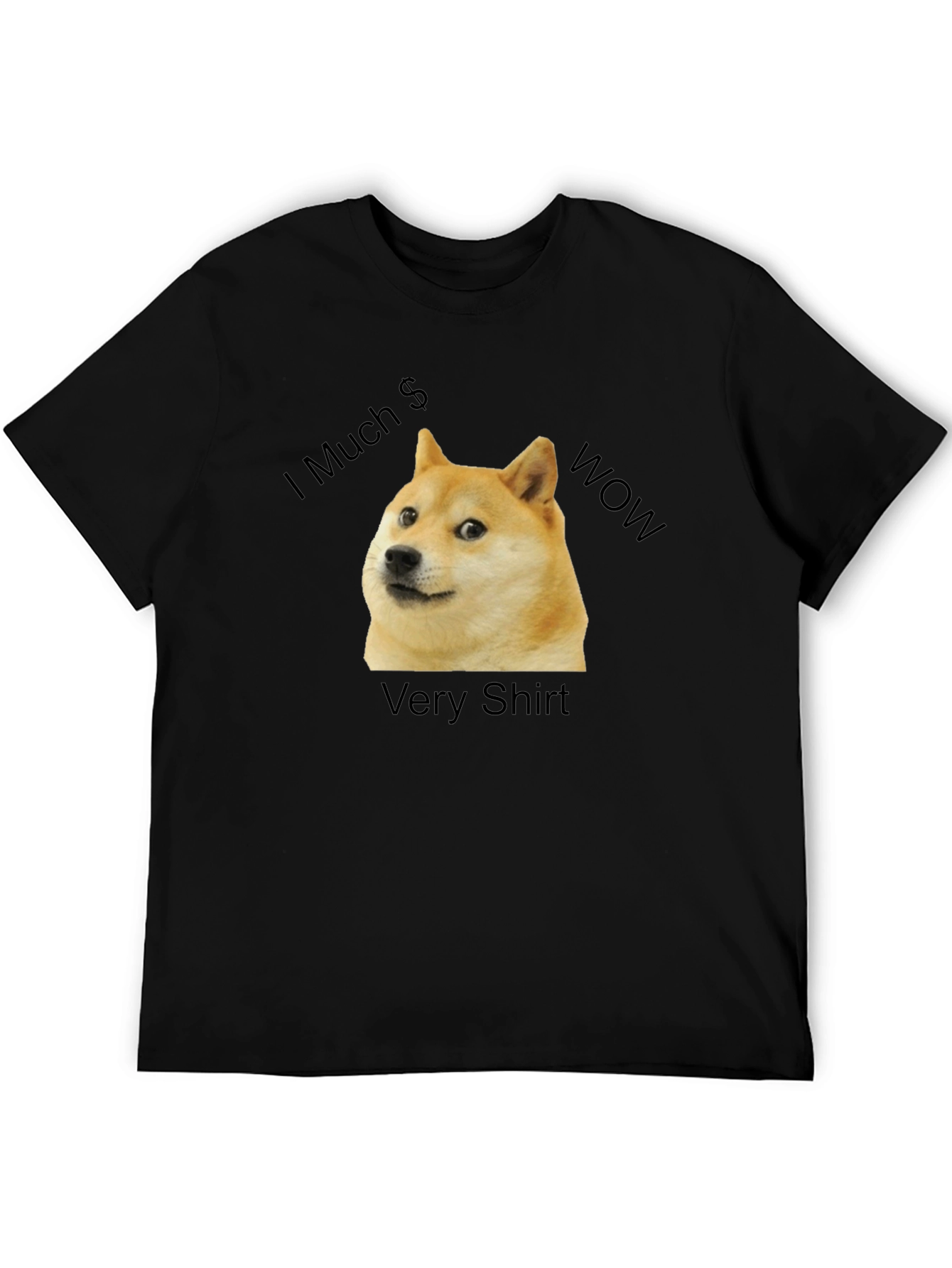 Black Doge Meme T-Shirt - I Much Wow Funny Doge Shirt view 5