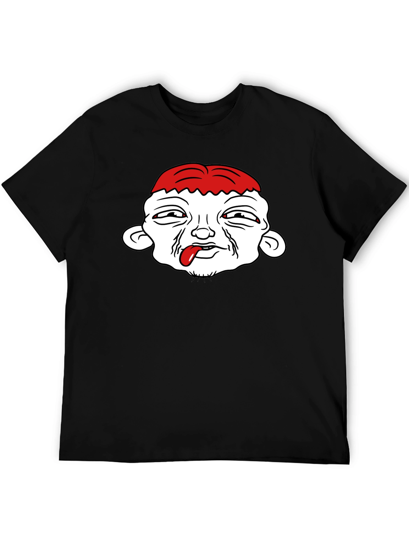 Black Funny Brain Cartoon Graphic T-Shirt view 5