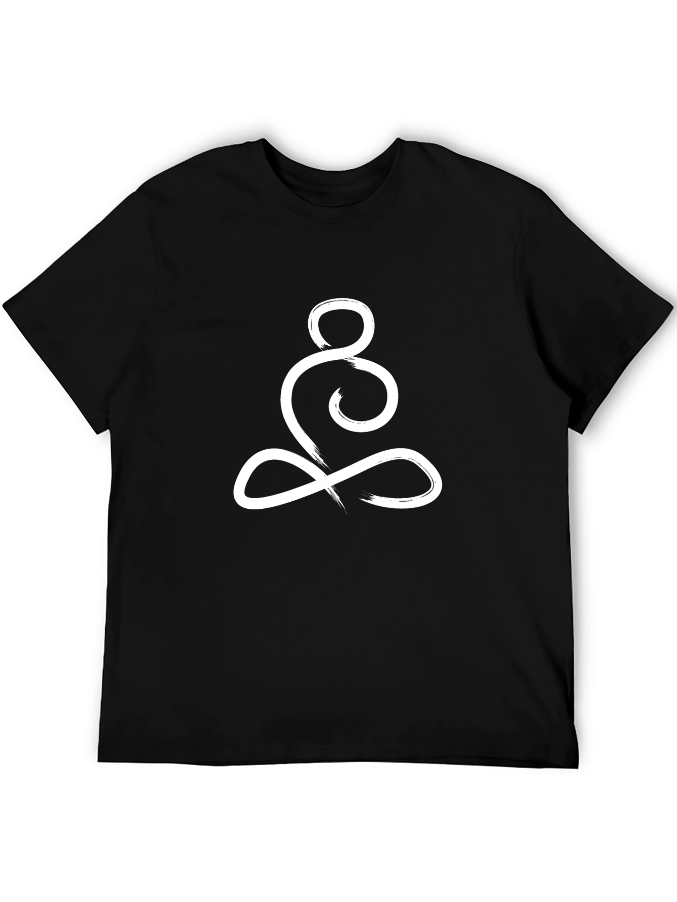Black Zen Circle Graphic Tee - Black Cotton Blend view 5