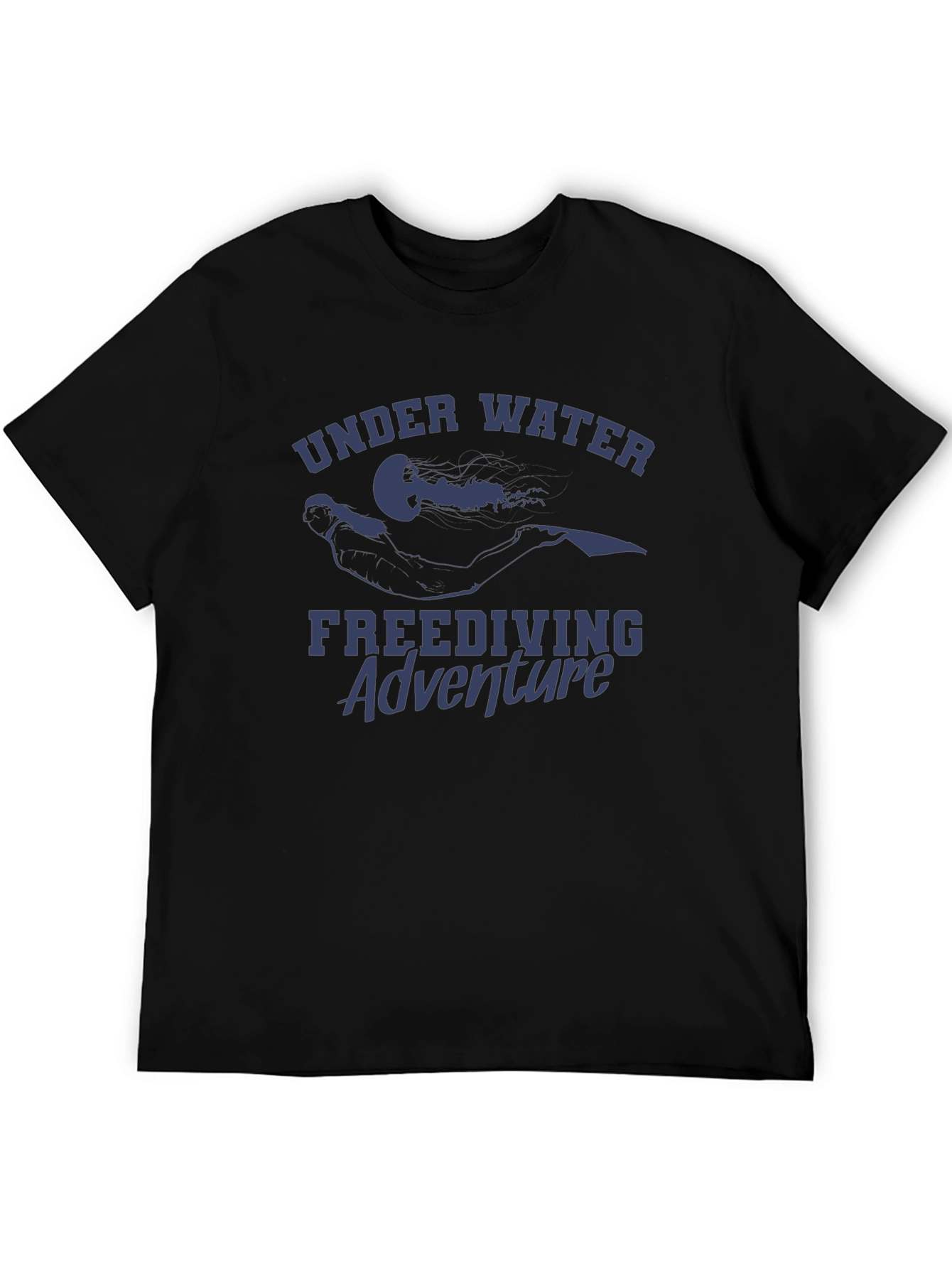 Black Freediving Adventure T-Shirt view 5