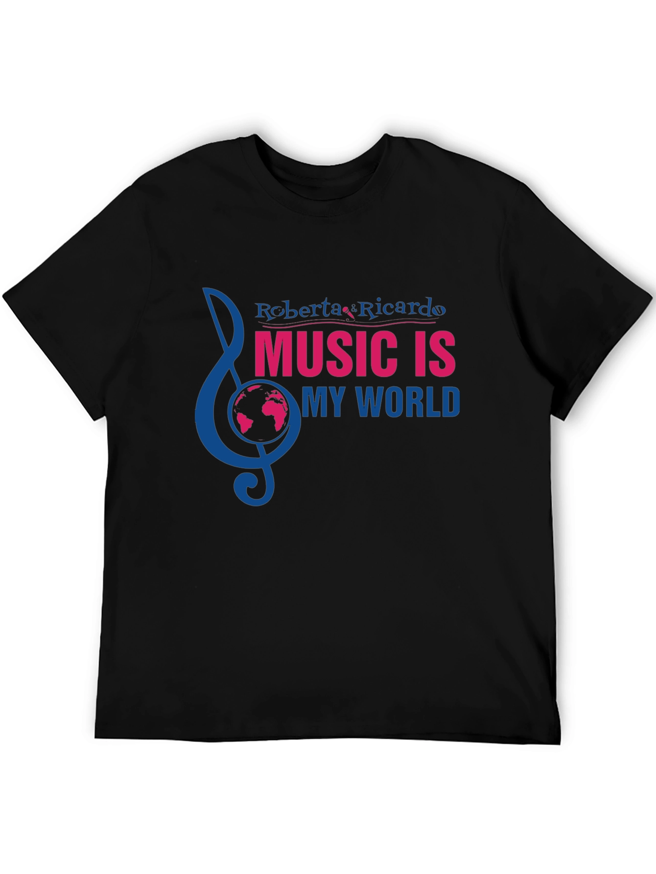 Black Music Is My World Black T-Shirt view 5
