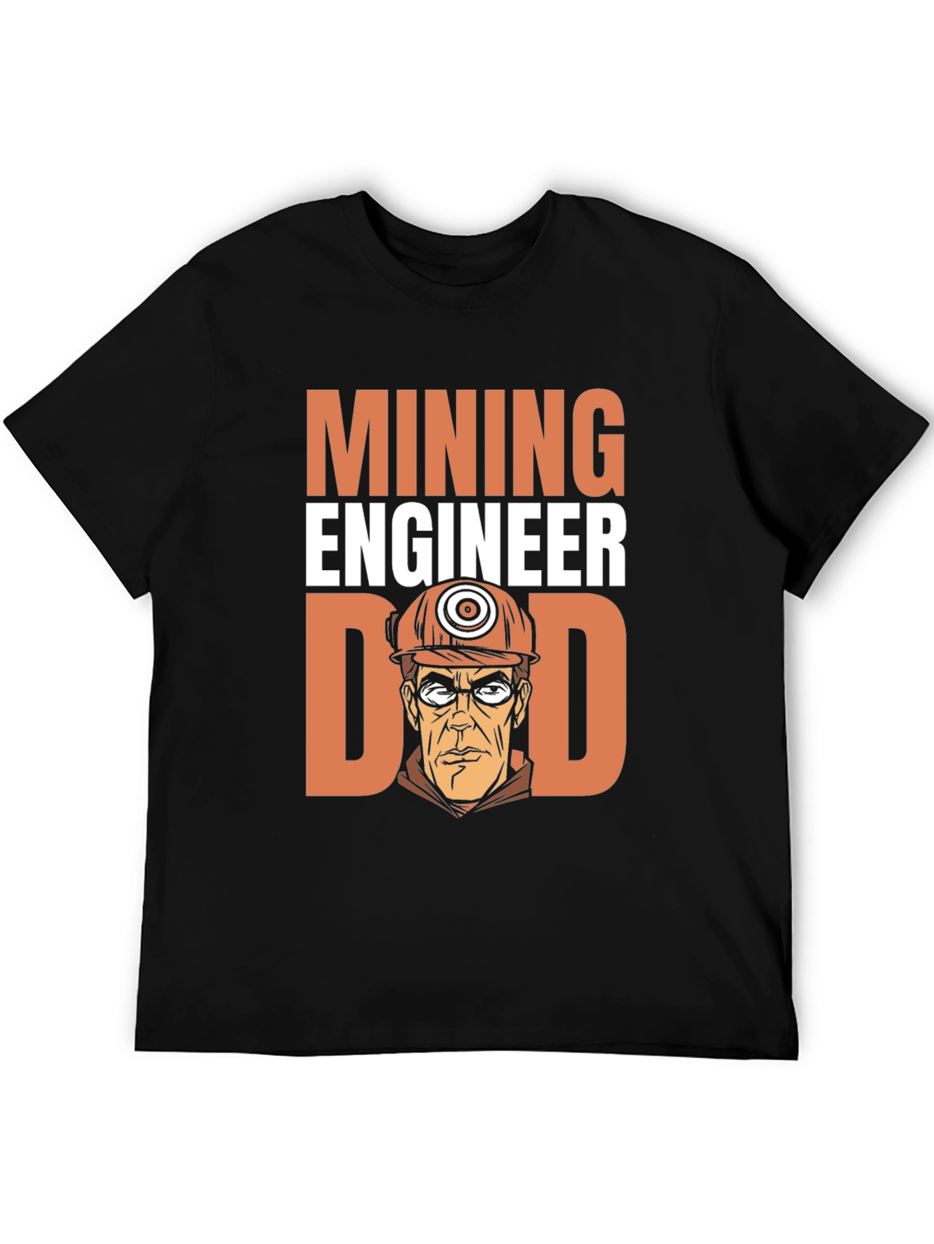 Black Mining Engineer Dad T-Shirt view 5