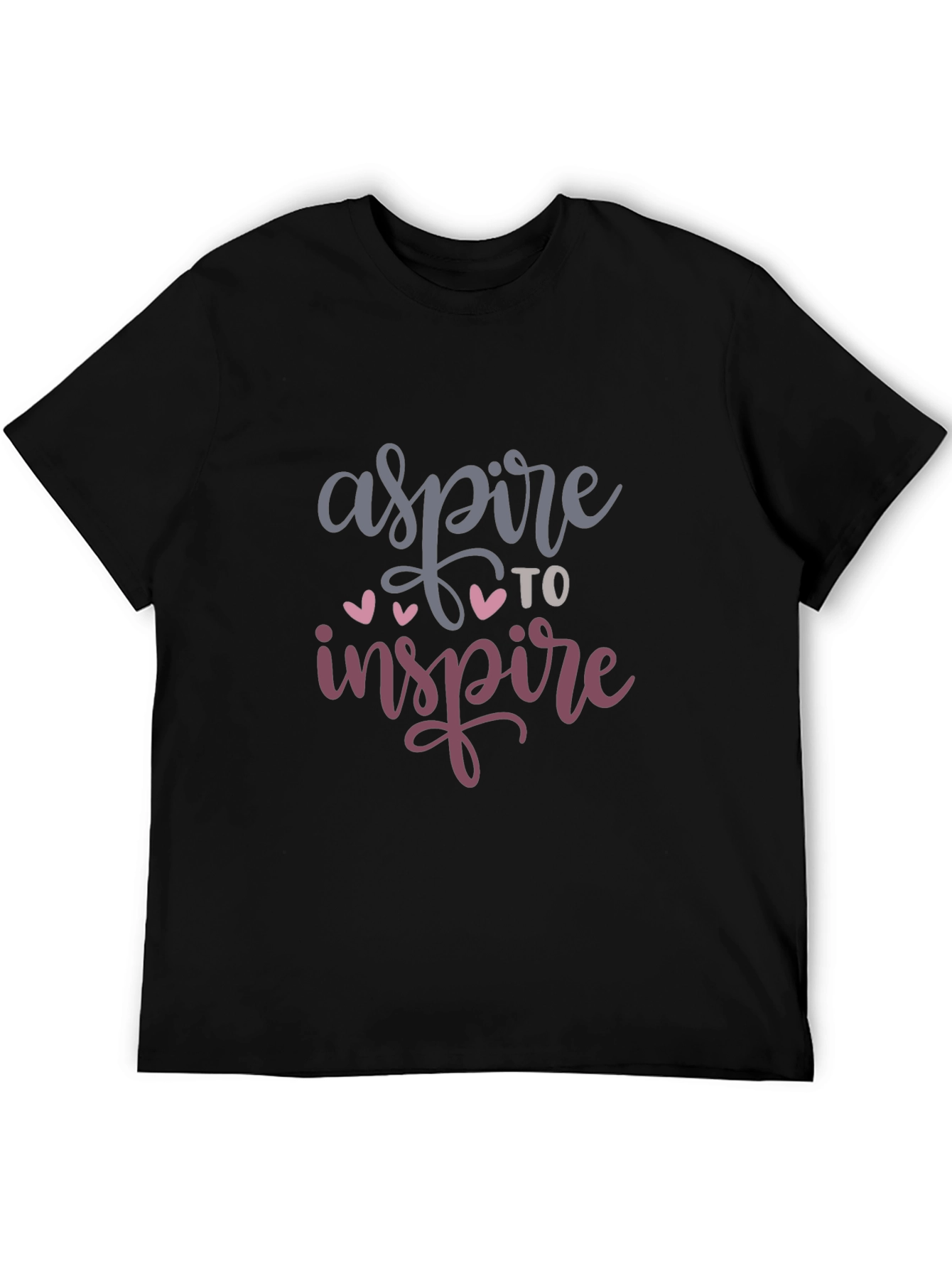 Black Aspire to Inspire Graphic T-Shirt view 5