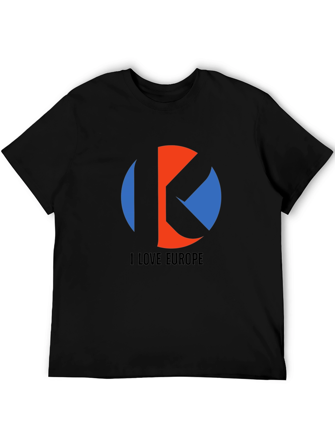 Black I Love Europe Graphic Tee view 5