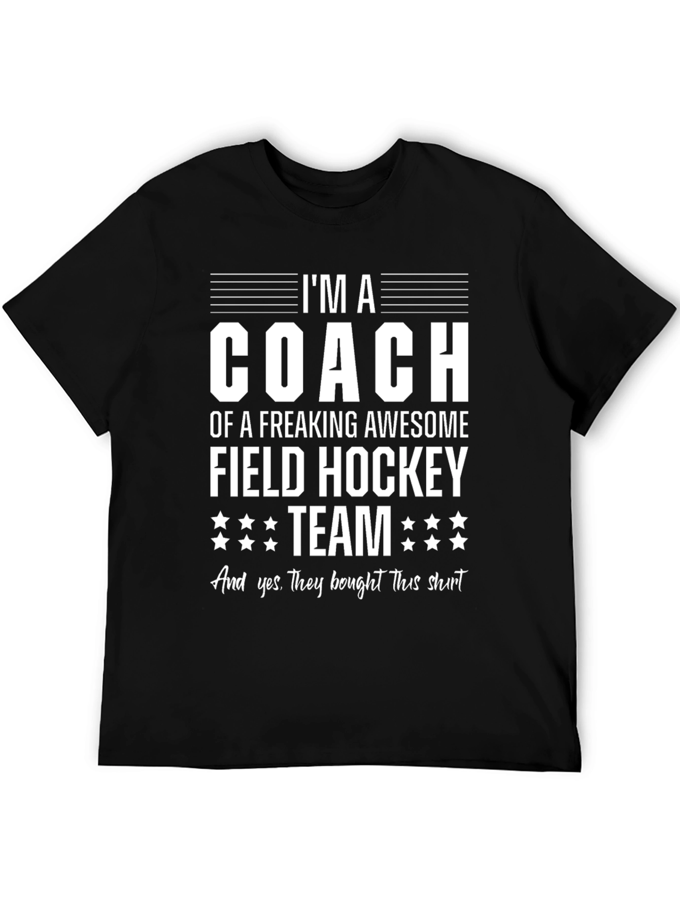 Black I'm a Coach Field Hockey Team T-Shirt view 5