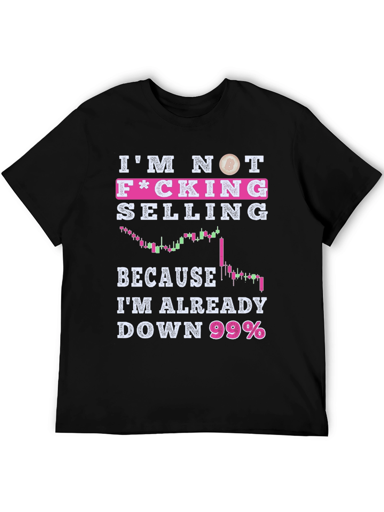 Black I'm Not F*cking Selling Black T-Shirt view 5