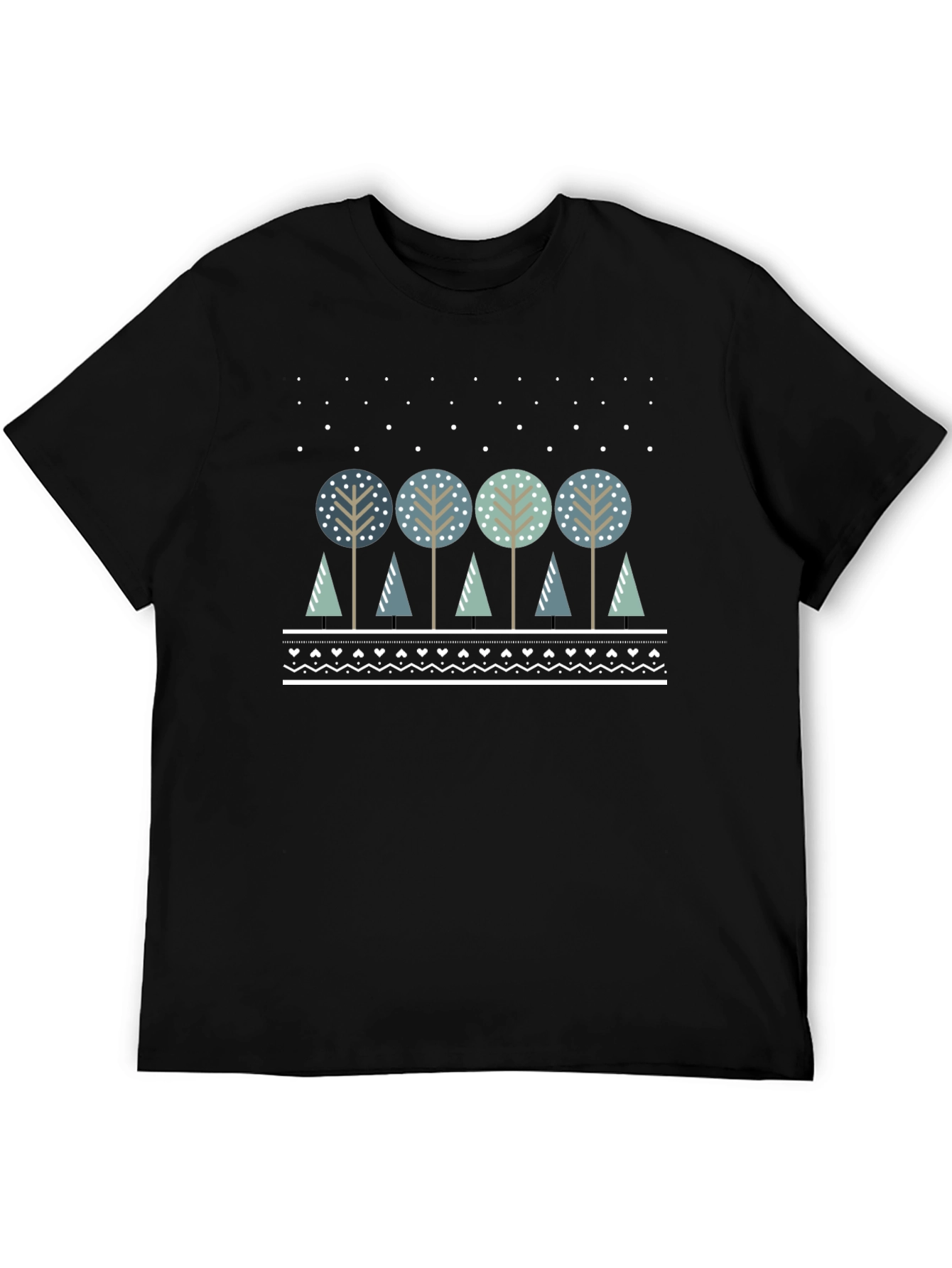 Black Winter Trees Graphic Tee view 5