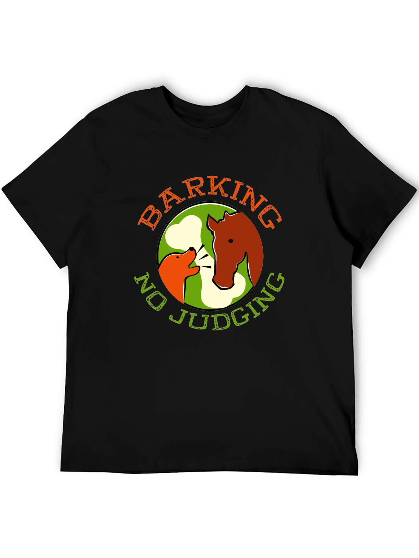 Black Barking No Judging Graphic Tee view 5