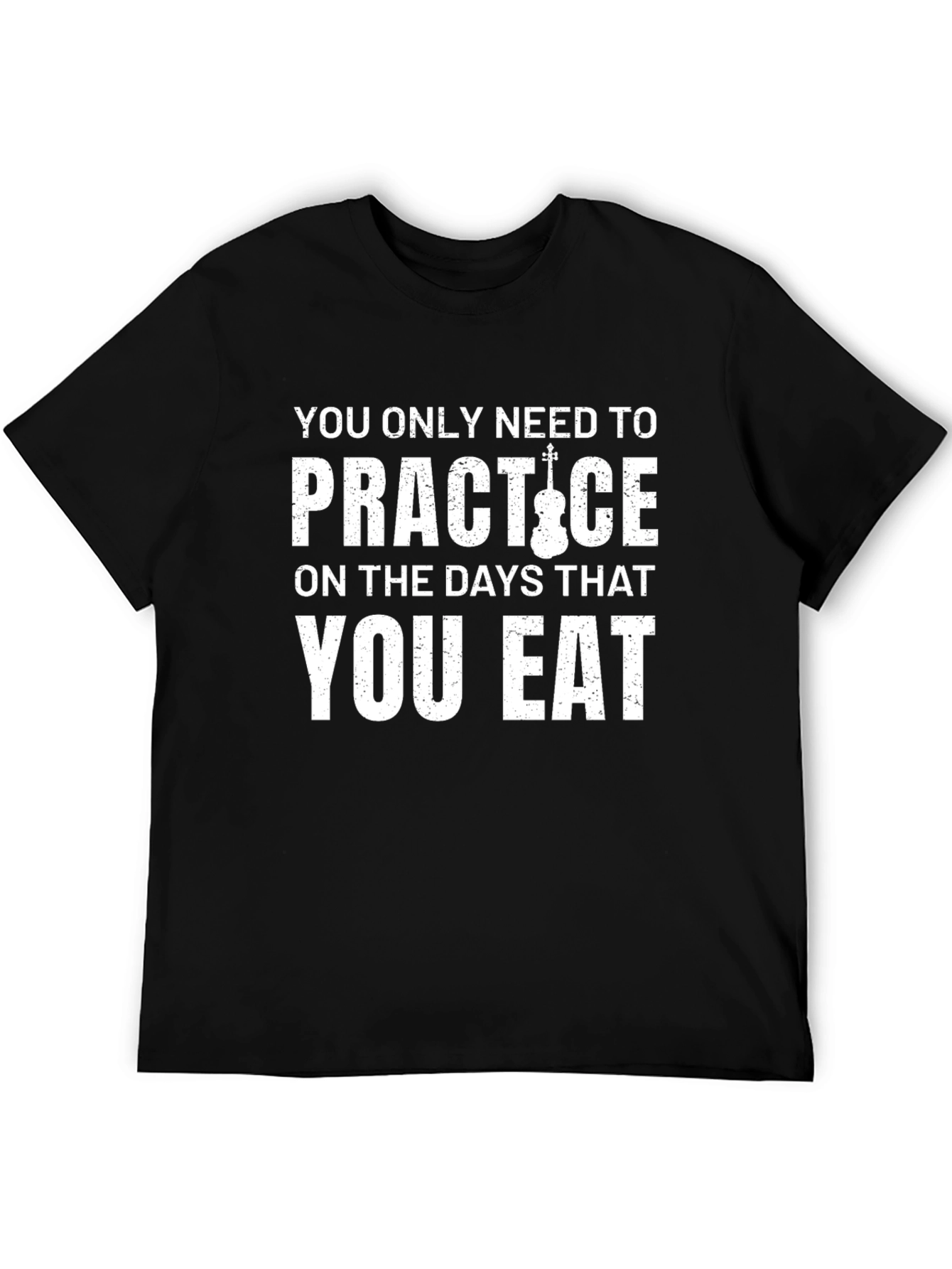 Black Practice Days Violinist Black T-Shirt view 5
