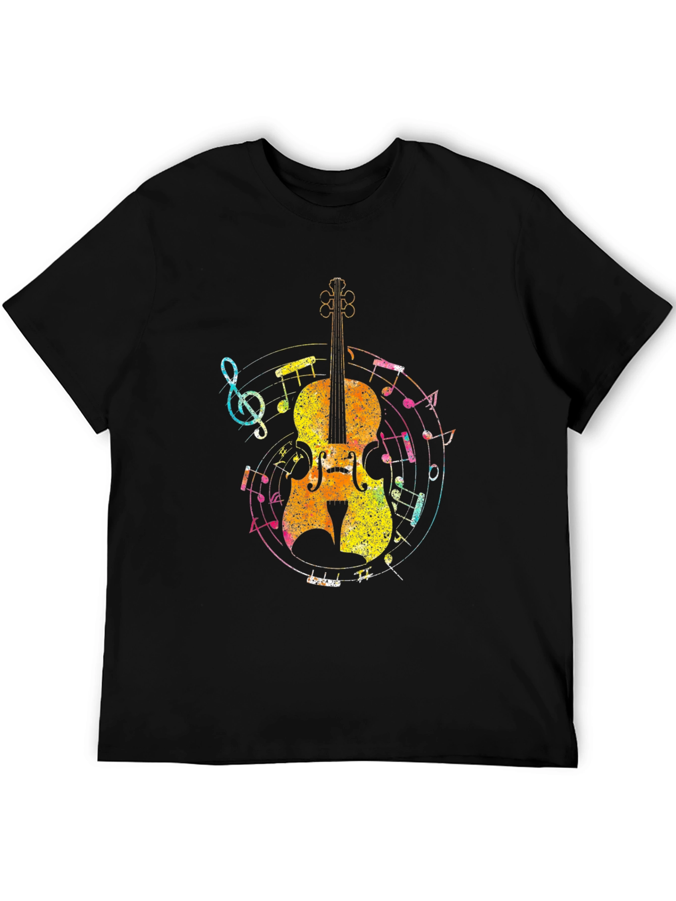 Black Musical Cello Graphic T-Shirt view 5