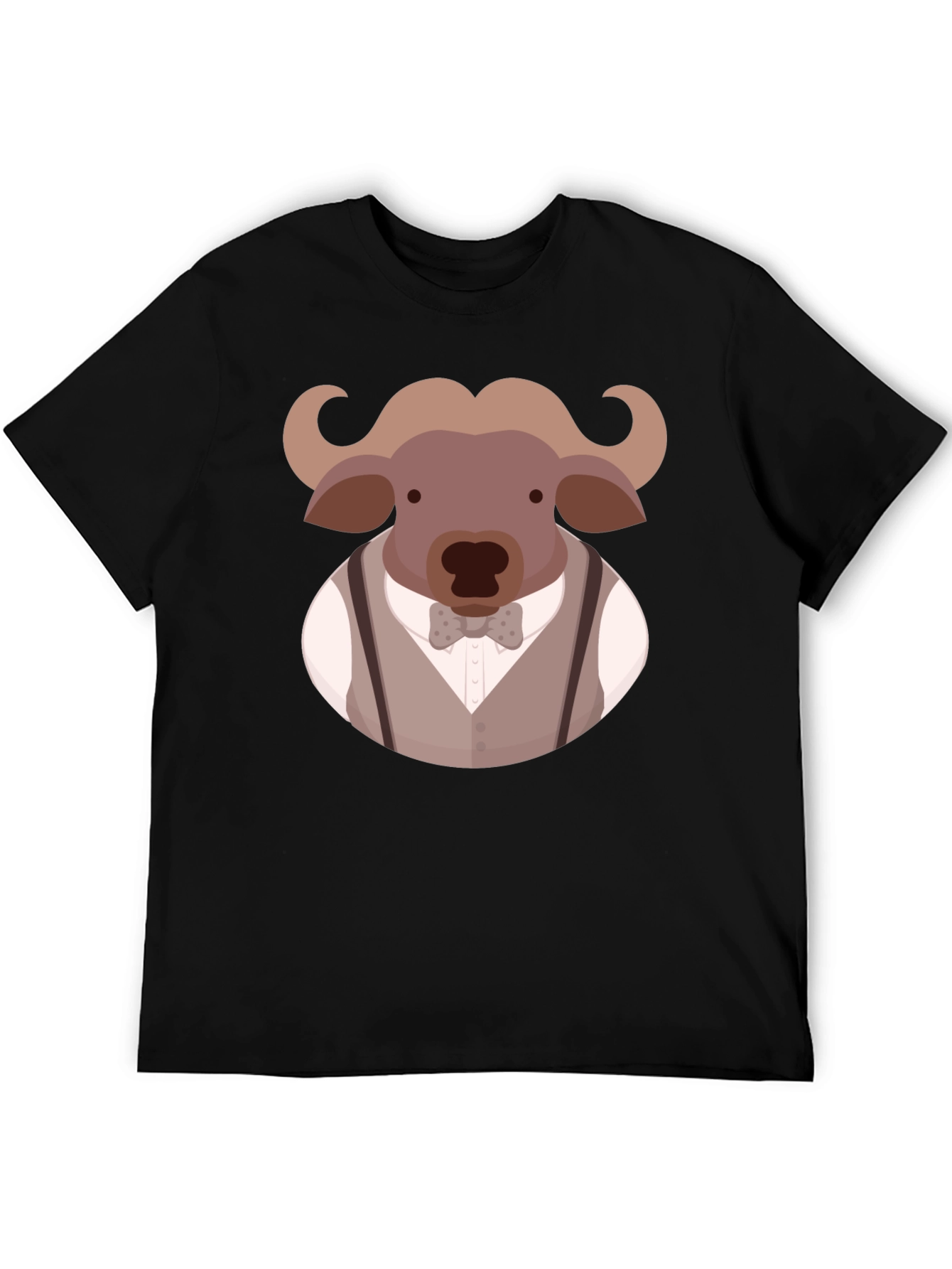 Black Buffalo Gentleman Graphic Tee - Black Cotton Blend view 5