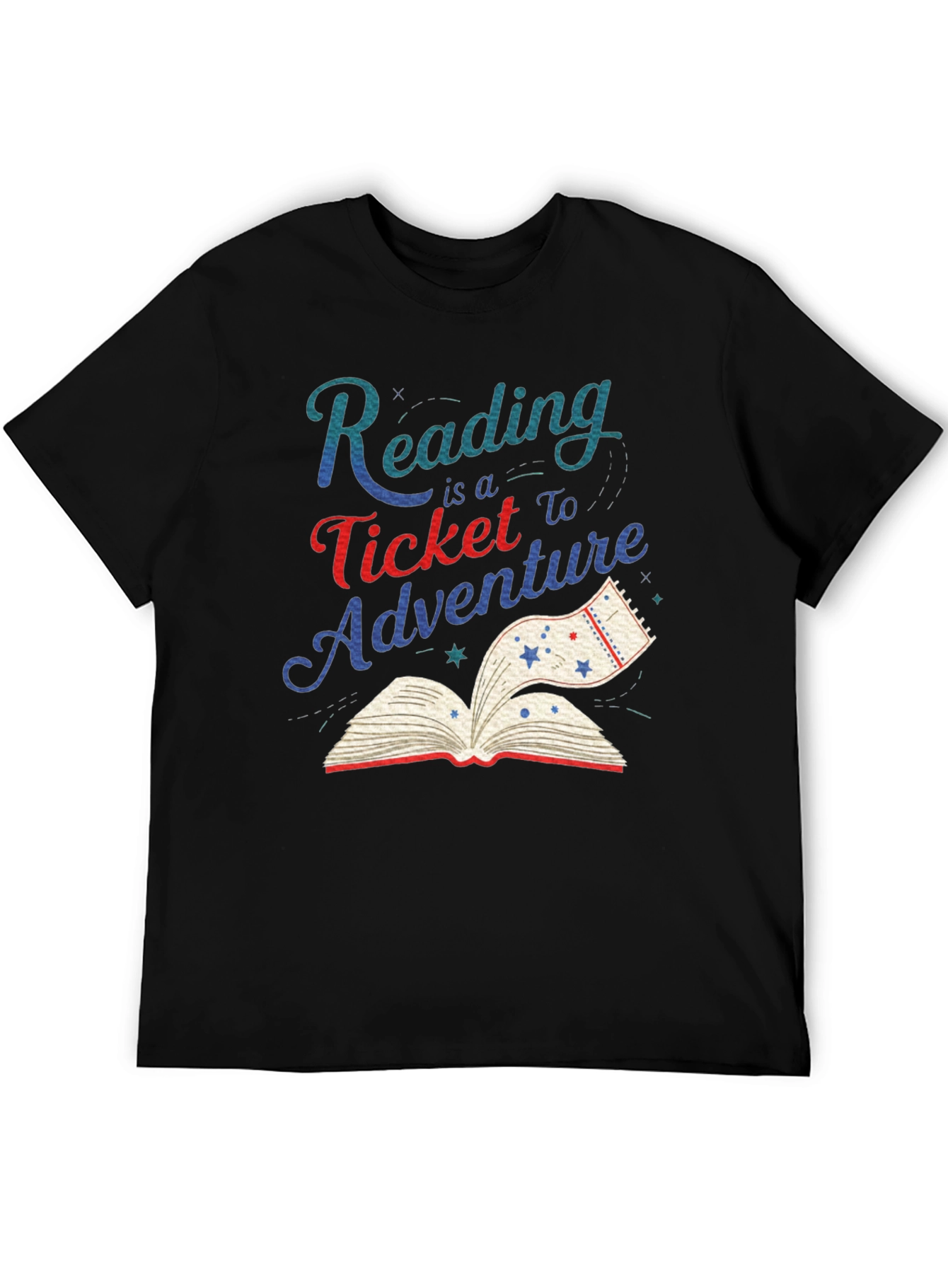 Black Reading Adventure Graphic Tee view 5