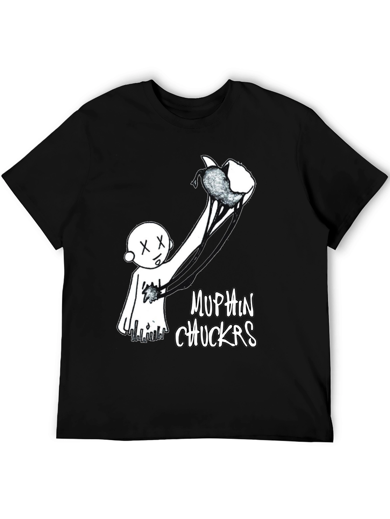 Black Muffin Chuckers Graphic Tee - Unique Design view 5