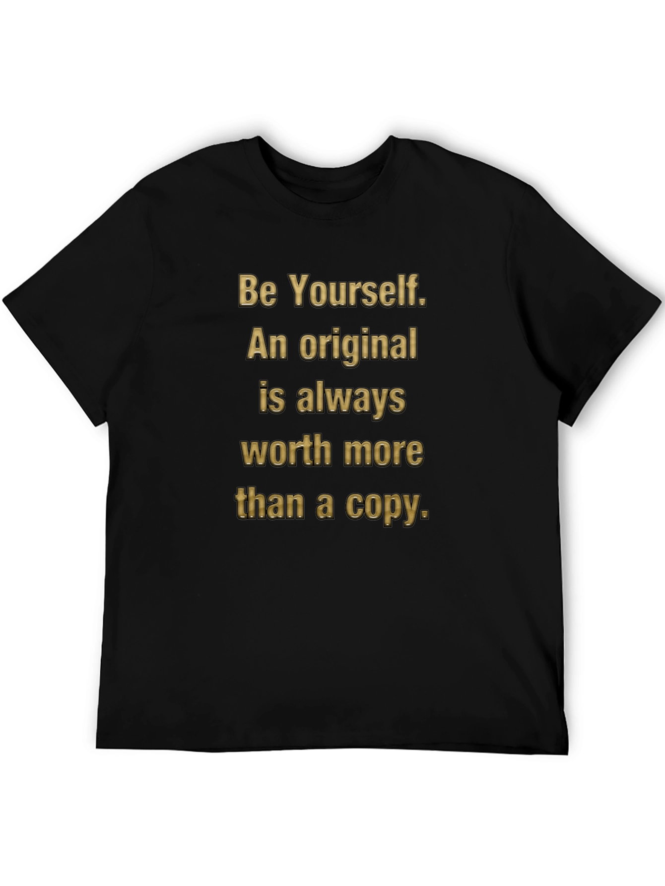 Black Be Yourself Original Tee - Mens Black T-Shirt view 5