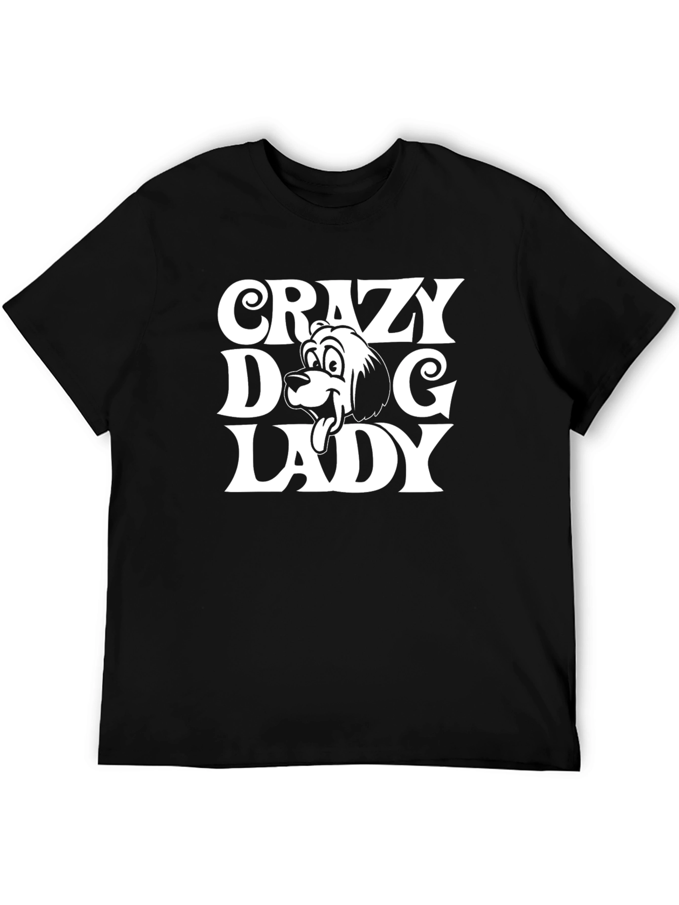 Crazy Dog Lady T-Shirt - Cute Canine Cartoon Tee - 5