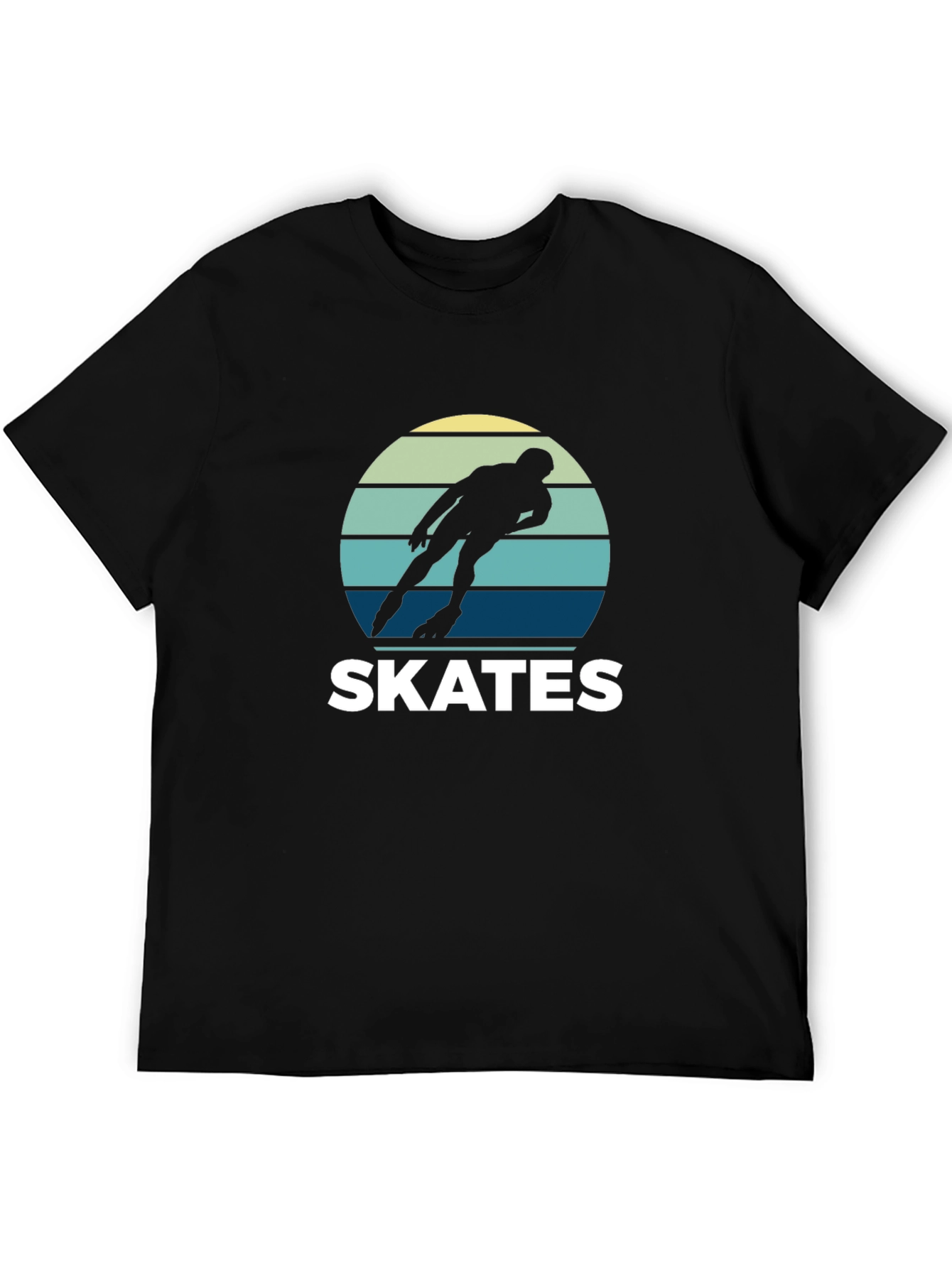 Black Retro Skates T-Shirt - Vintage Style Graphic Tee view 5