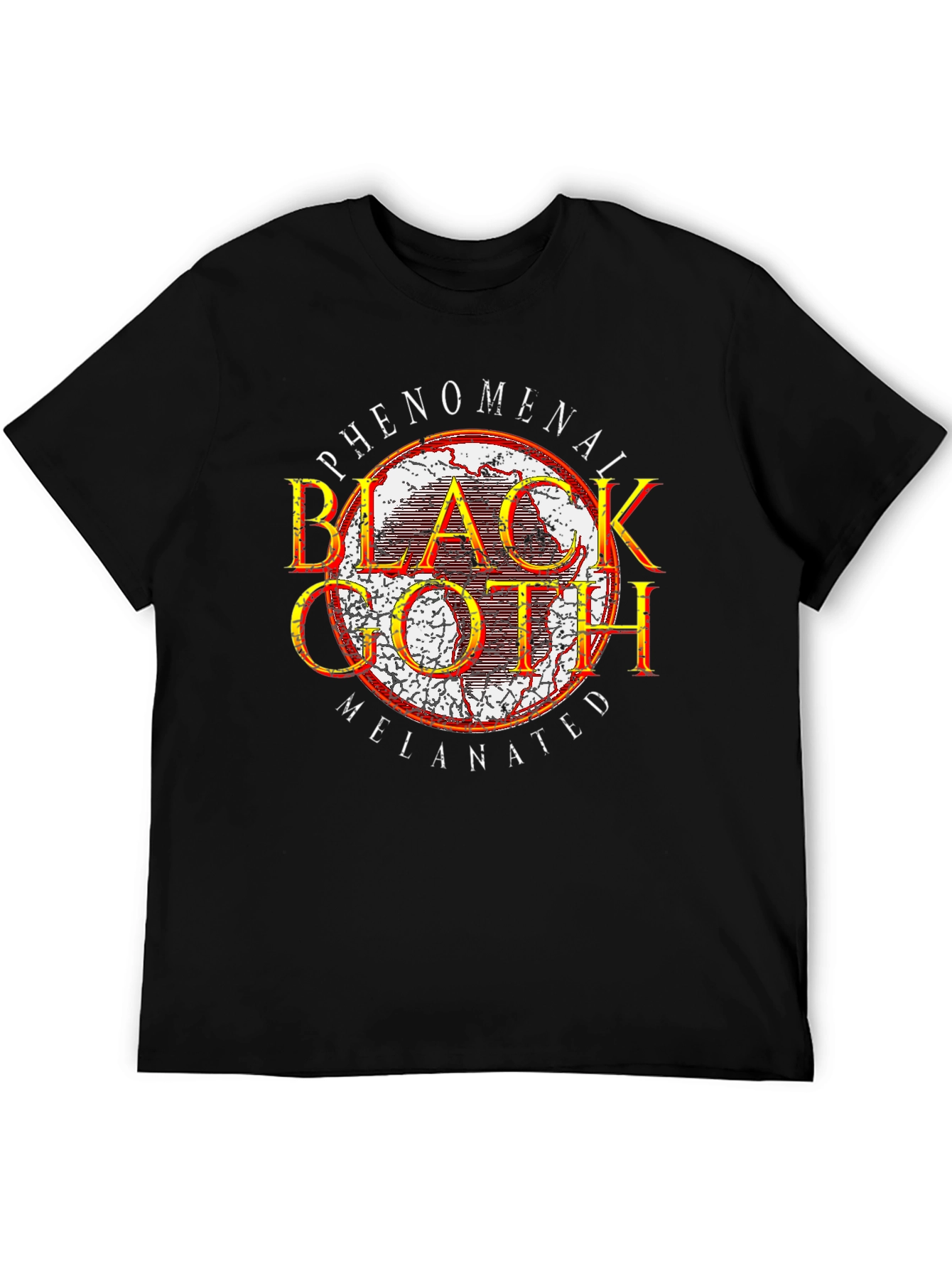 Black Phenomenal Black Goth Melanated Graphic T-Shirt view 5