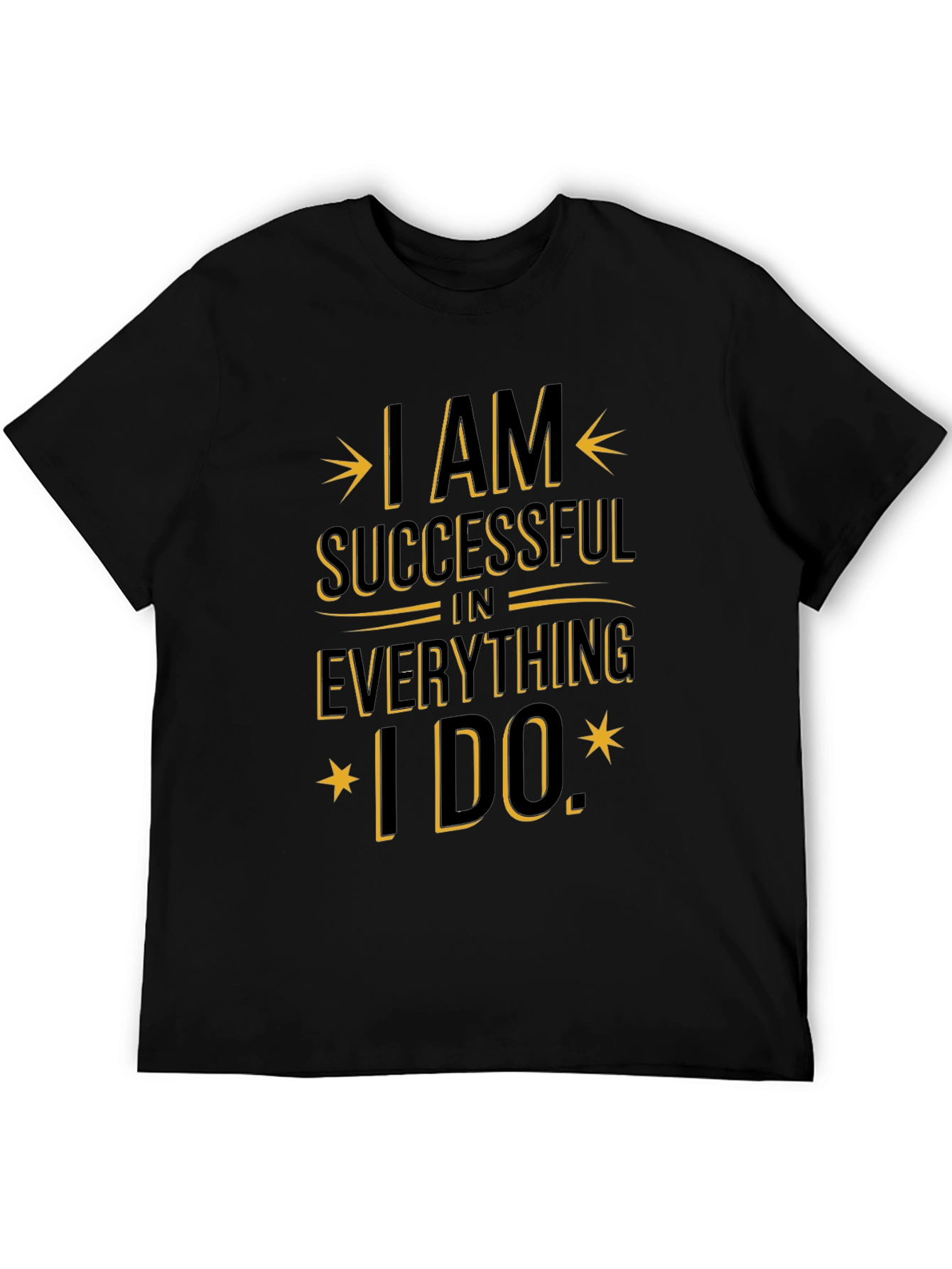 Black I AM Successful T-Shirt - Motivational Graphic Tee view 5