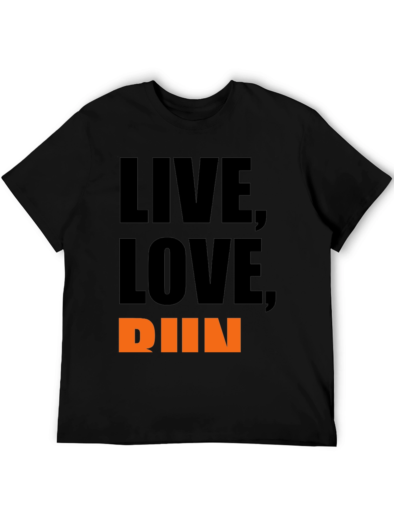 Black Live, Love, Run T-Shirt - Motivational Graphic Tee view 5