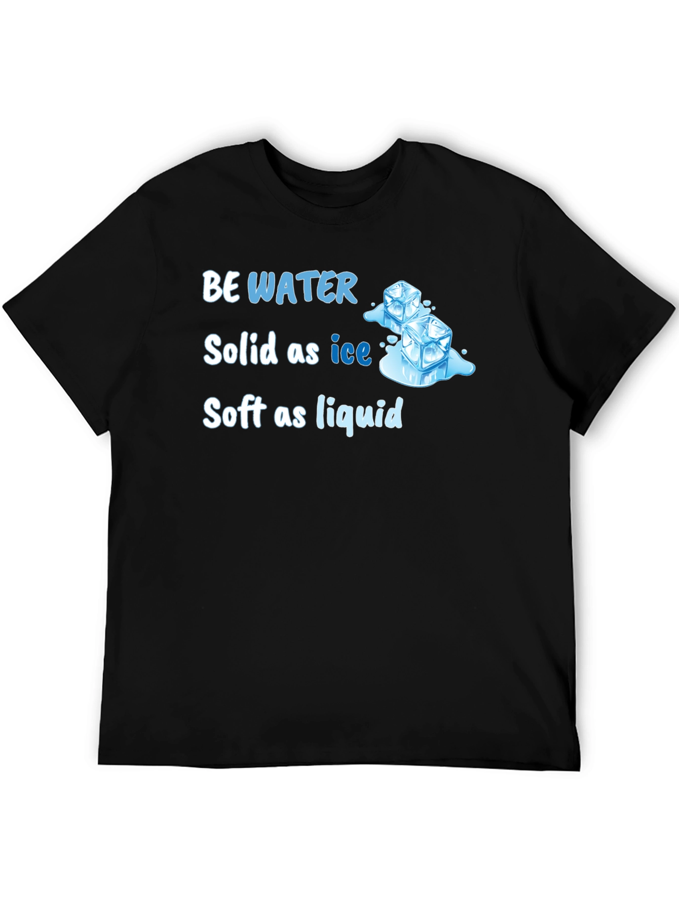 Black Be Water Ice Cube Graphic Tee - Solid as Ice, Soft as Liquid view 5