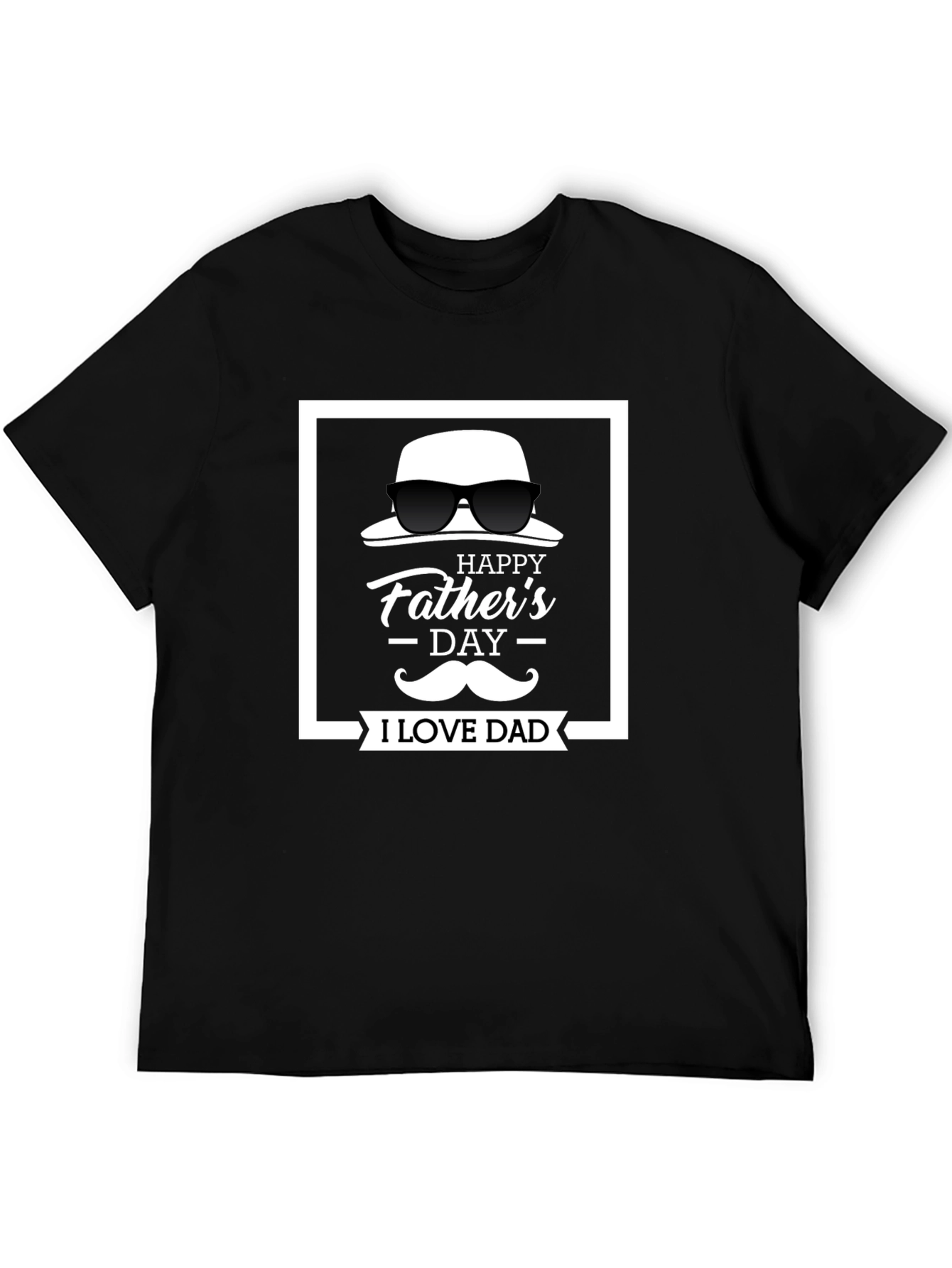 Black I Love Dad - Father's Day Graphic Tee view 5
