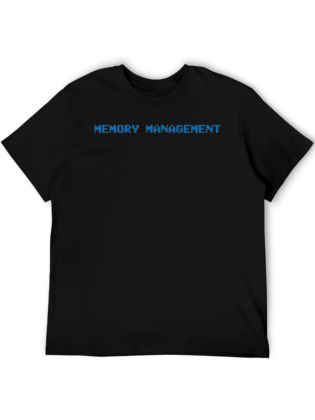 Black Memory Management Graphic Tee - Black Cotton Blend T-Shirt view 5
