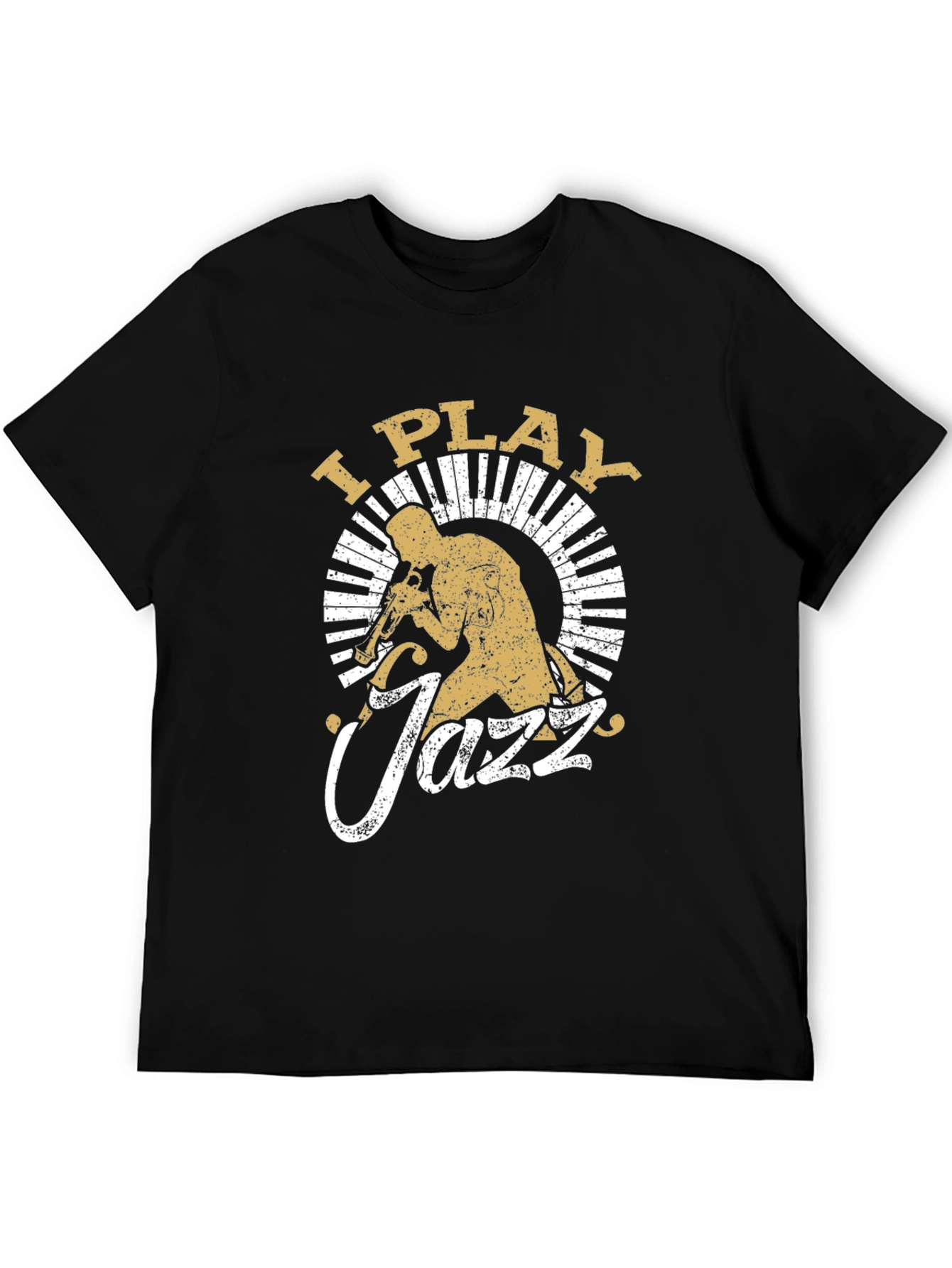 Black I Play Jazz Graphic T-Shirt view 5